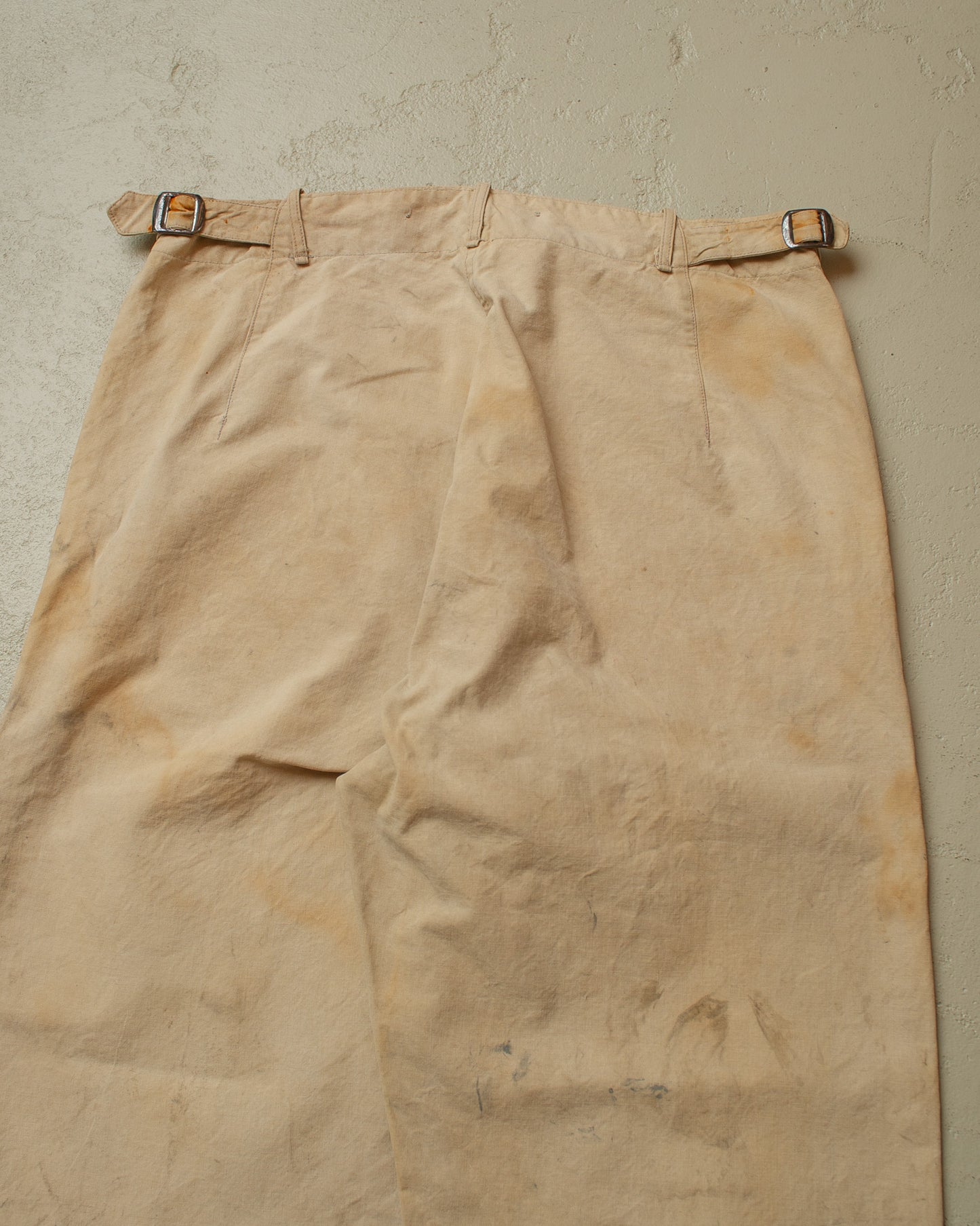 1930s/40s German Light Work Pants beige - W33 L29