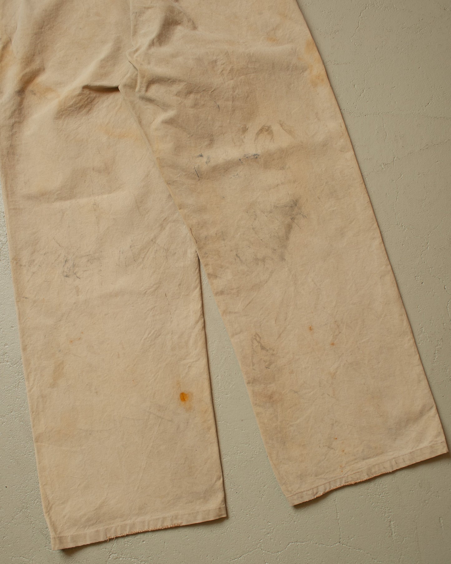 1930s/40s German Light Work Pants beige - W33 L29