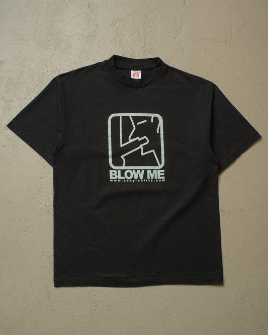 1990s/00s Blow me "Glow in the dark" T-shirt black - L