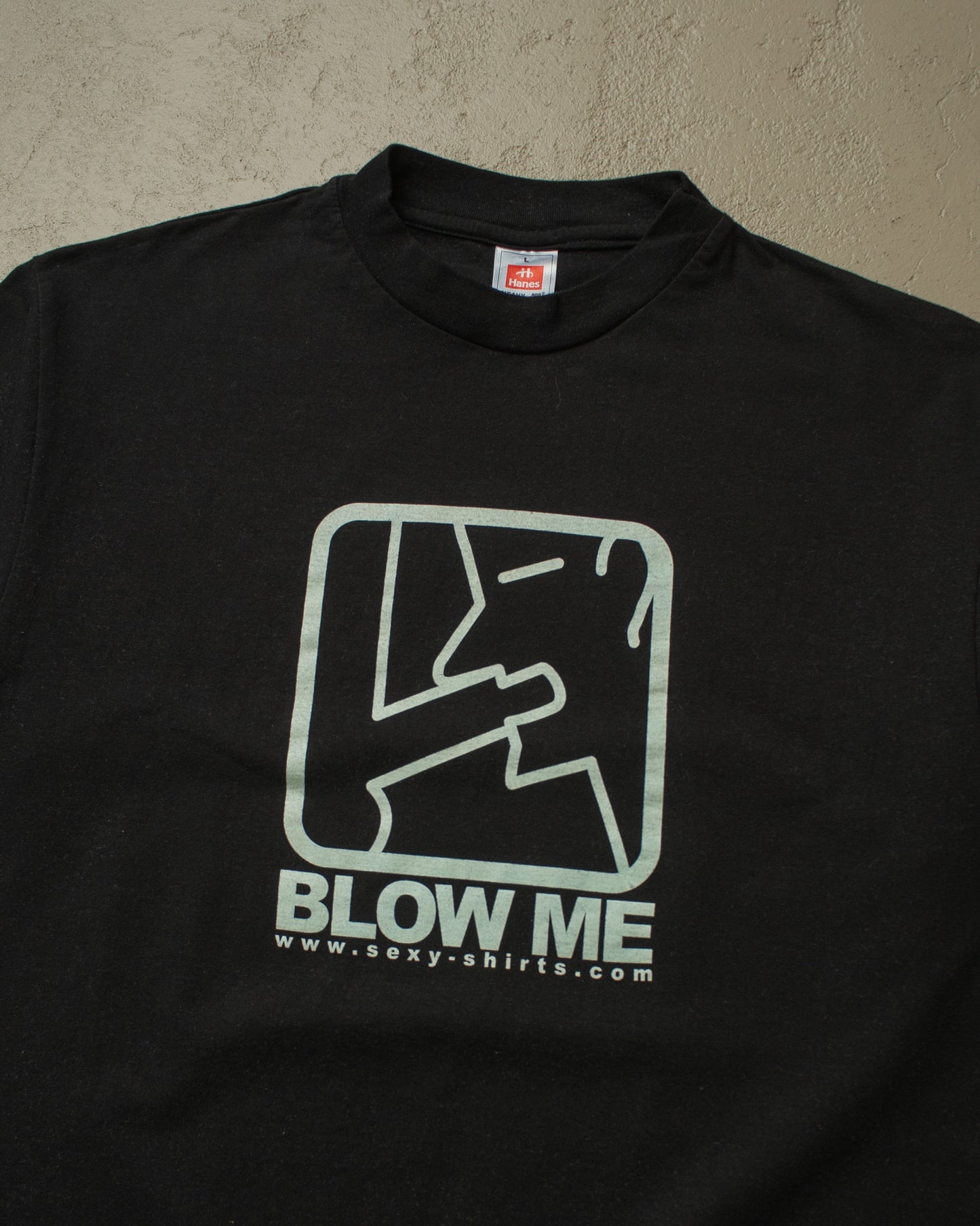1990s/00s Blow me "Glow in the dark" T-shirt black - L