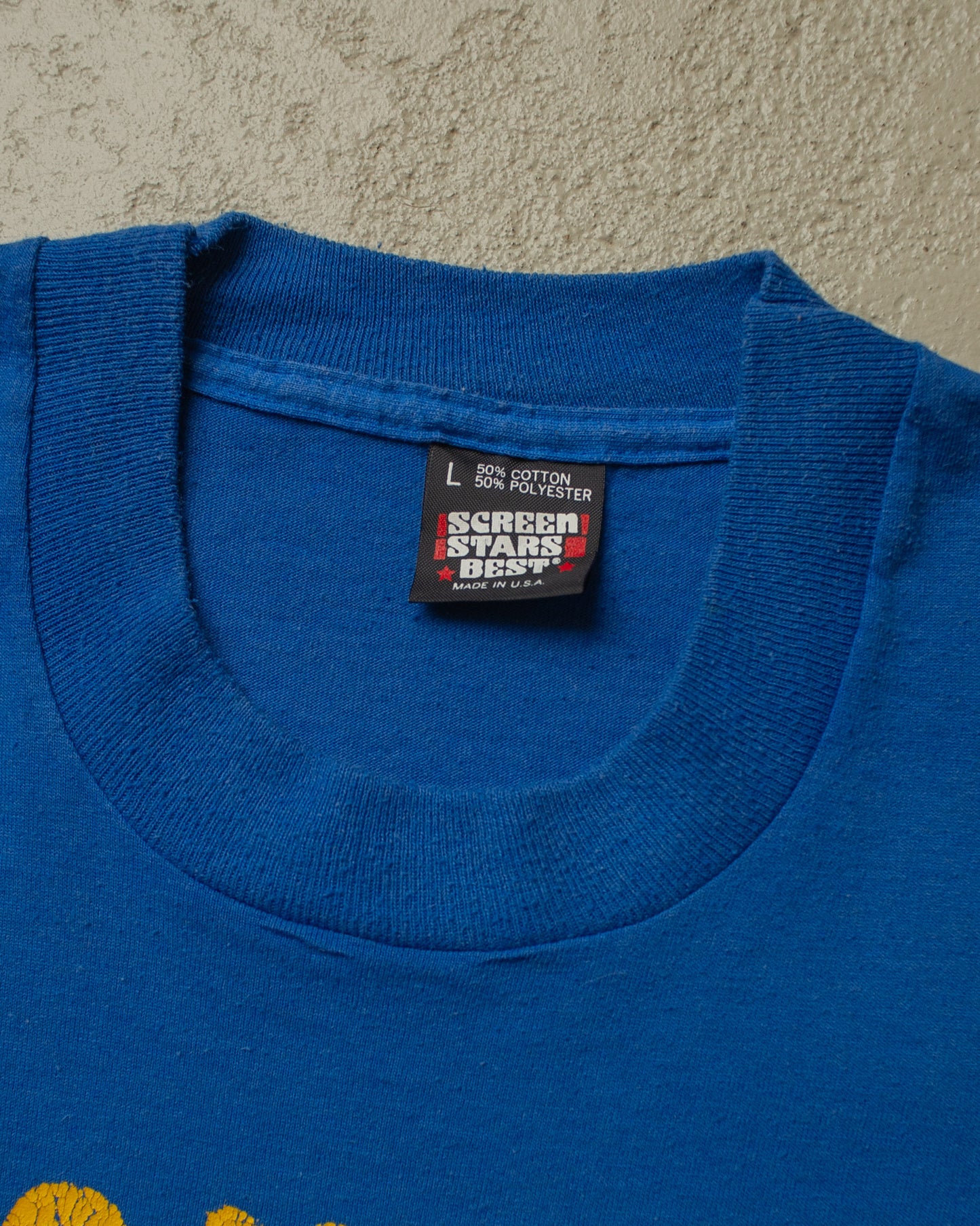 1990s "Shit happens" T-shirt blue - M/L