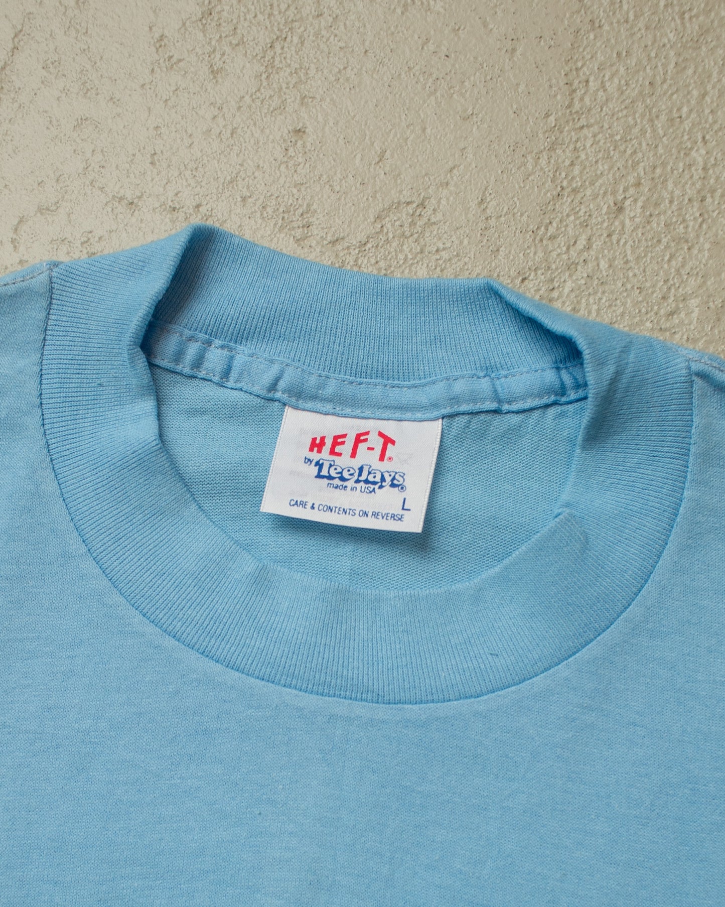 1990s unworn "No me grite!" T-shirt light blue - L
