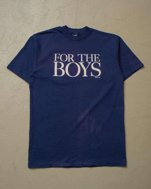 1991 unworn "For the Boys" T-shirt navyblue - M/L