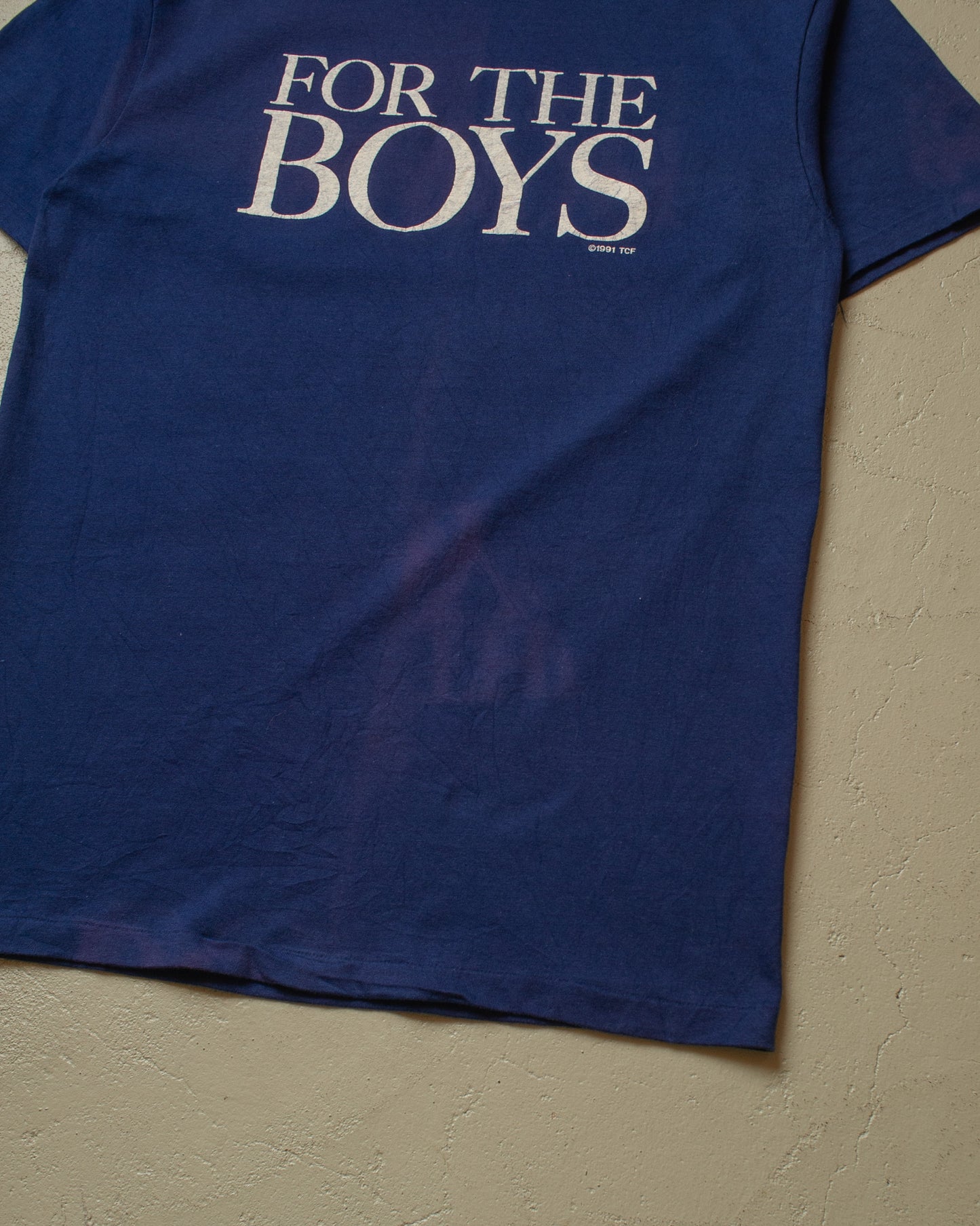 1991 unworn "For the Boys" T-shirt navyblue - M/L