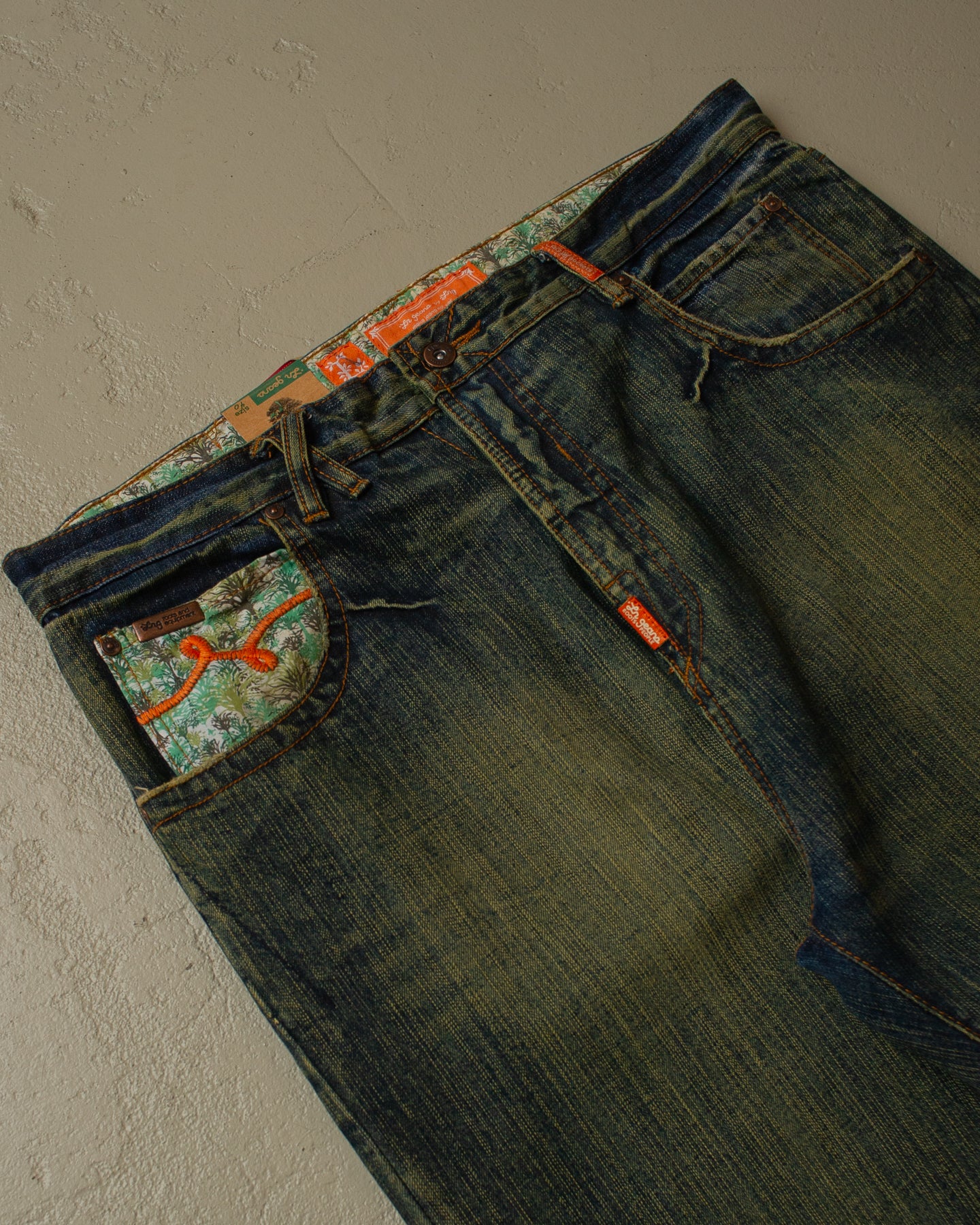 2000s Deadstock LRG Mud Wash Baggy Jeans - 40