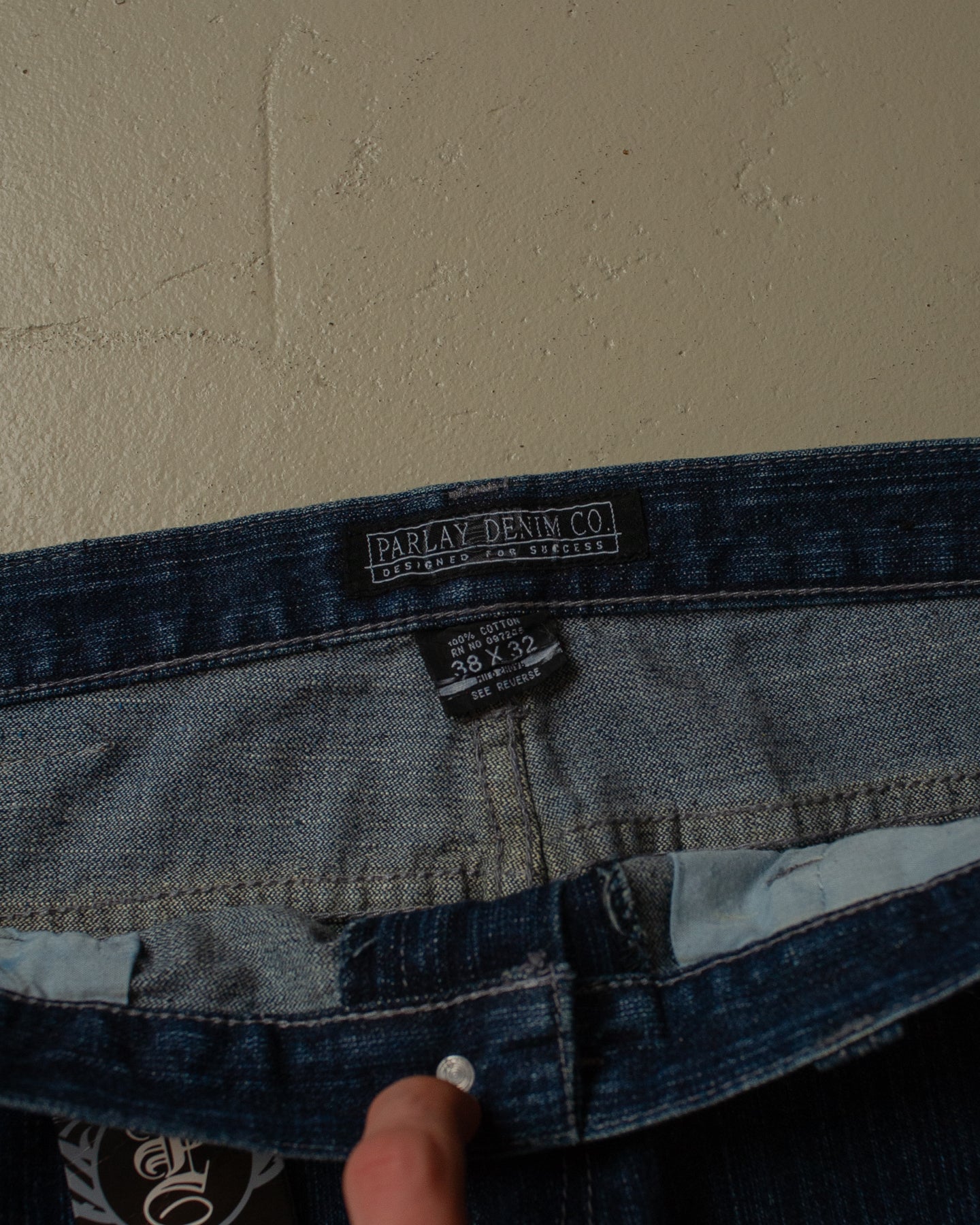 2000s Deadstock Parlay Printed Baggy Jeans - 38x32