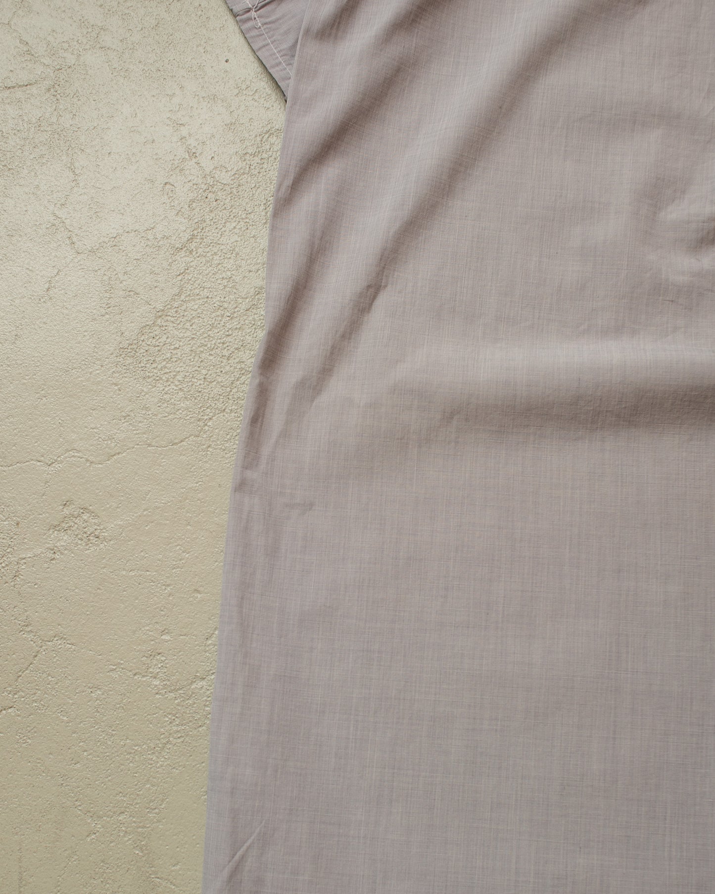 1930s/40s German Spearpoint Collar Short Sleeve Shirt grey/blue - M