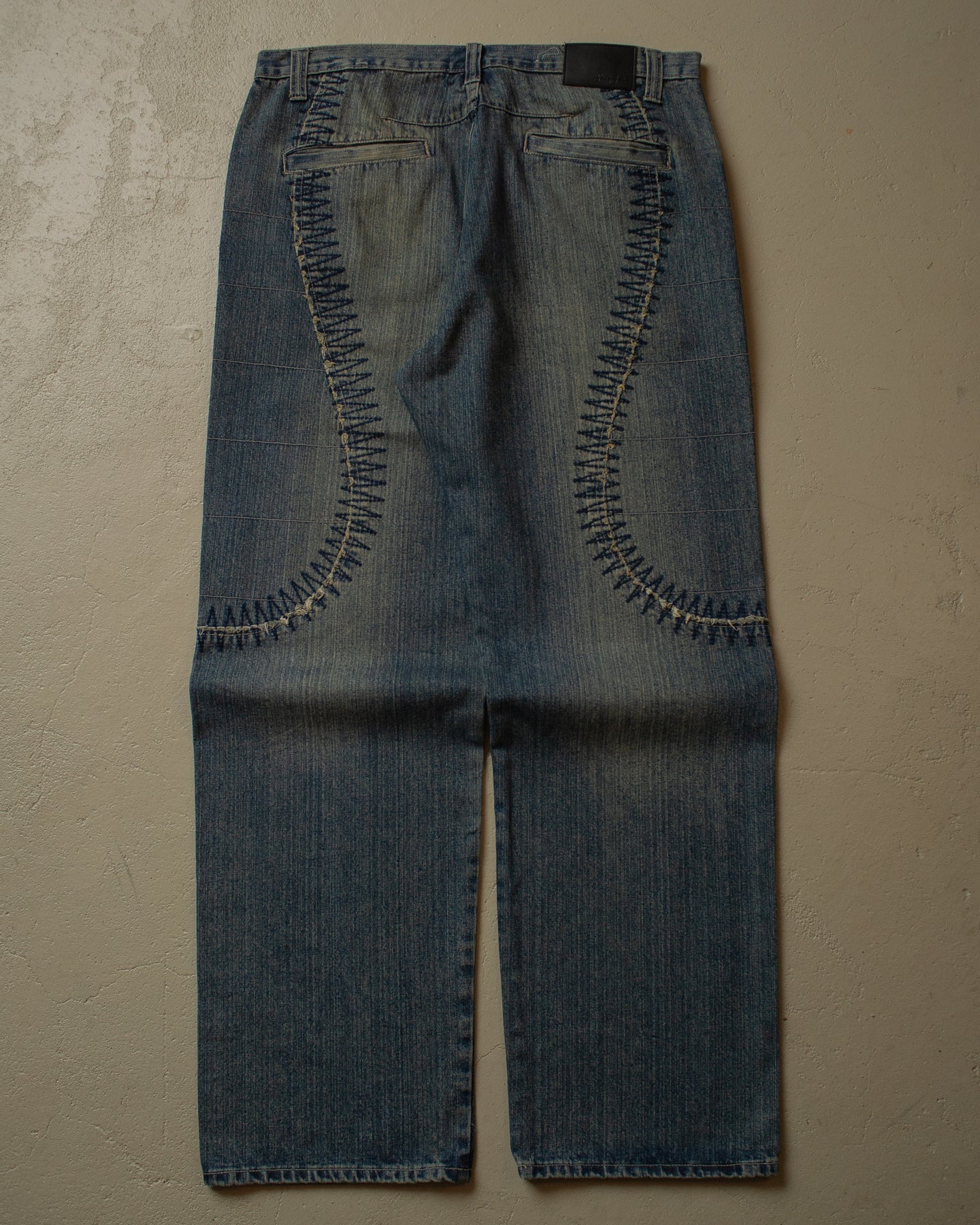 2000s Embroidered Baggy Jeans - 40