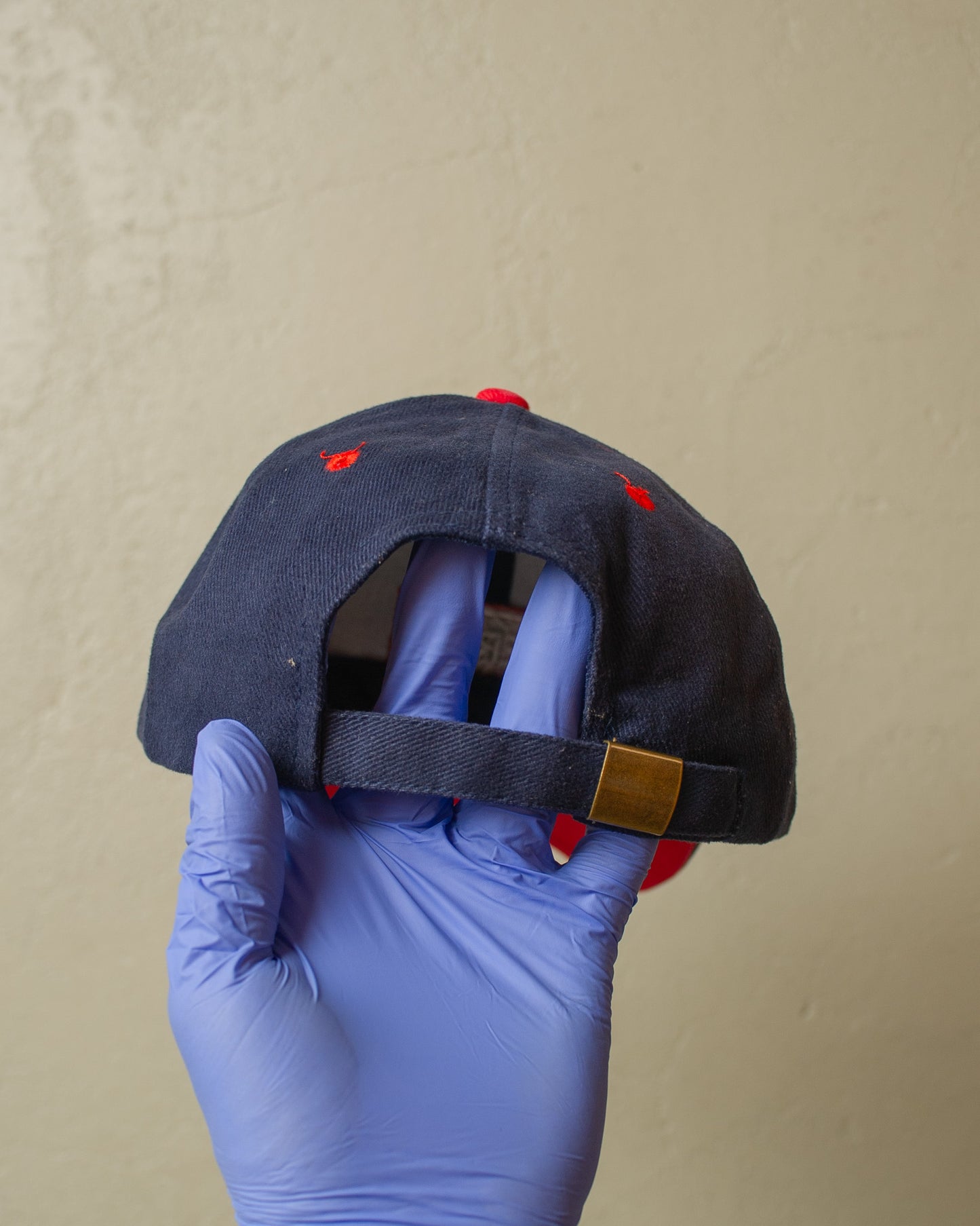 2000s OPPES Two Tone Strapback navyblue/red