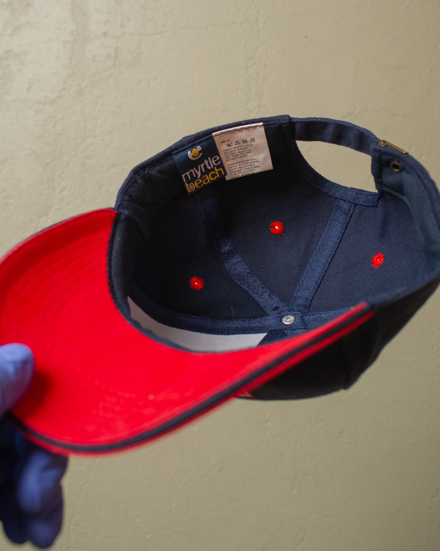 2000s OPPES Two Tone Strapback navyblue/red