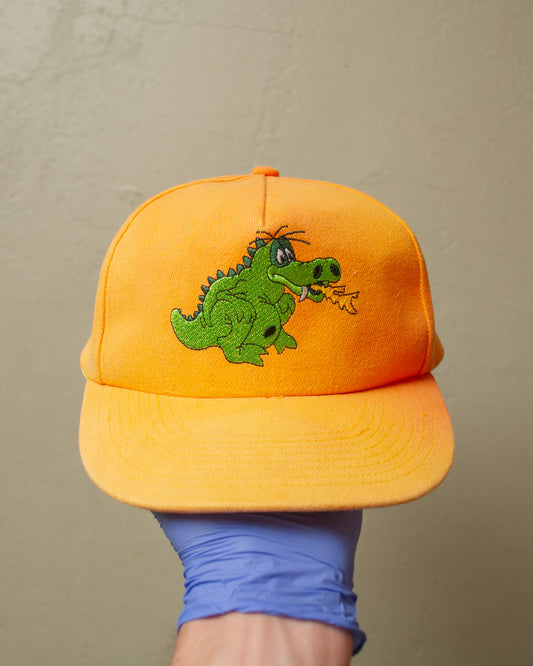 1990s Sunfaded Dino Strapback orange