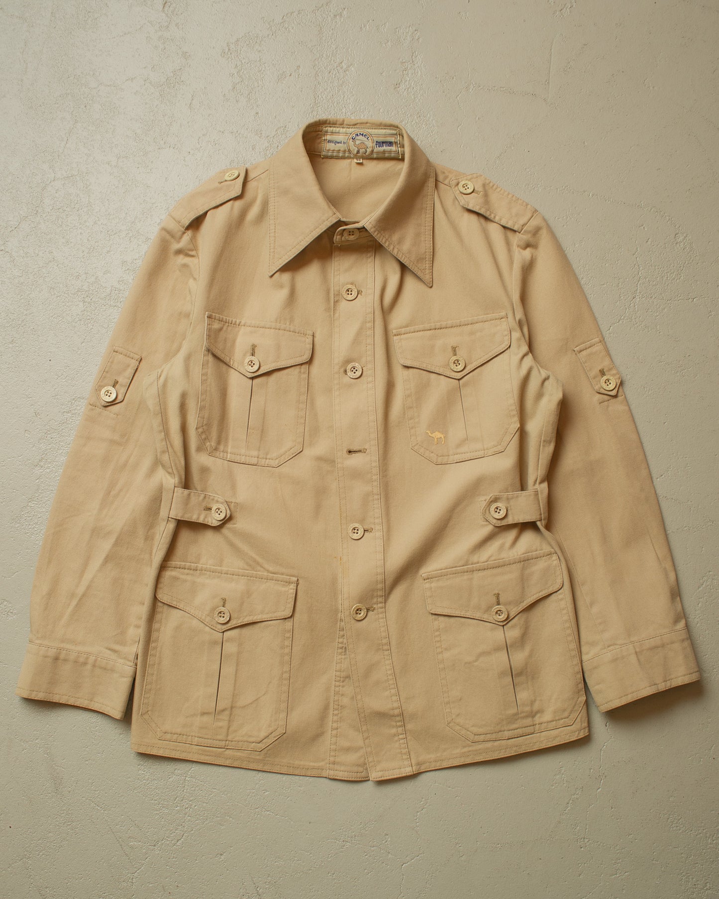 1970s/80s Camel Safari Jacket beige - M