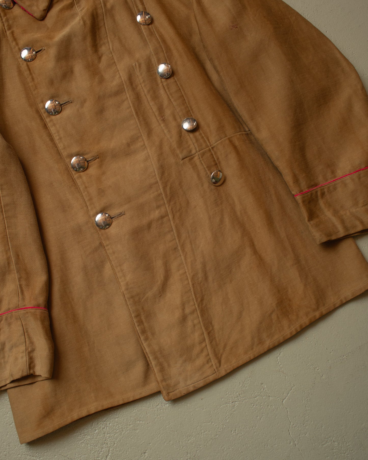 1920s German Volunteer Firefighter Moleskin Jacket brown - S/M