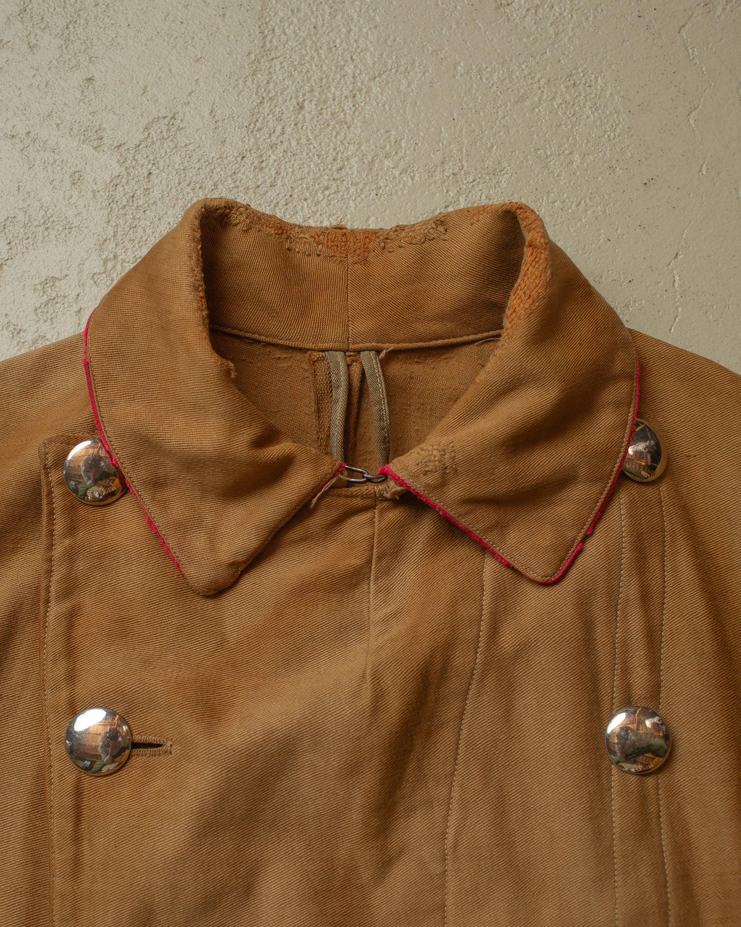 1920s German Volunteer Firefighter Moleskin Jacket brown - S/M