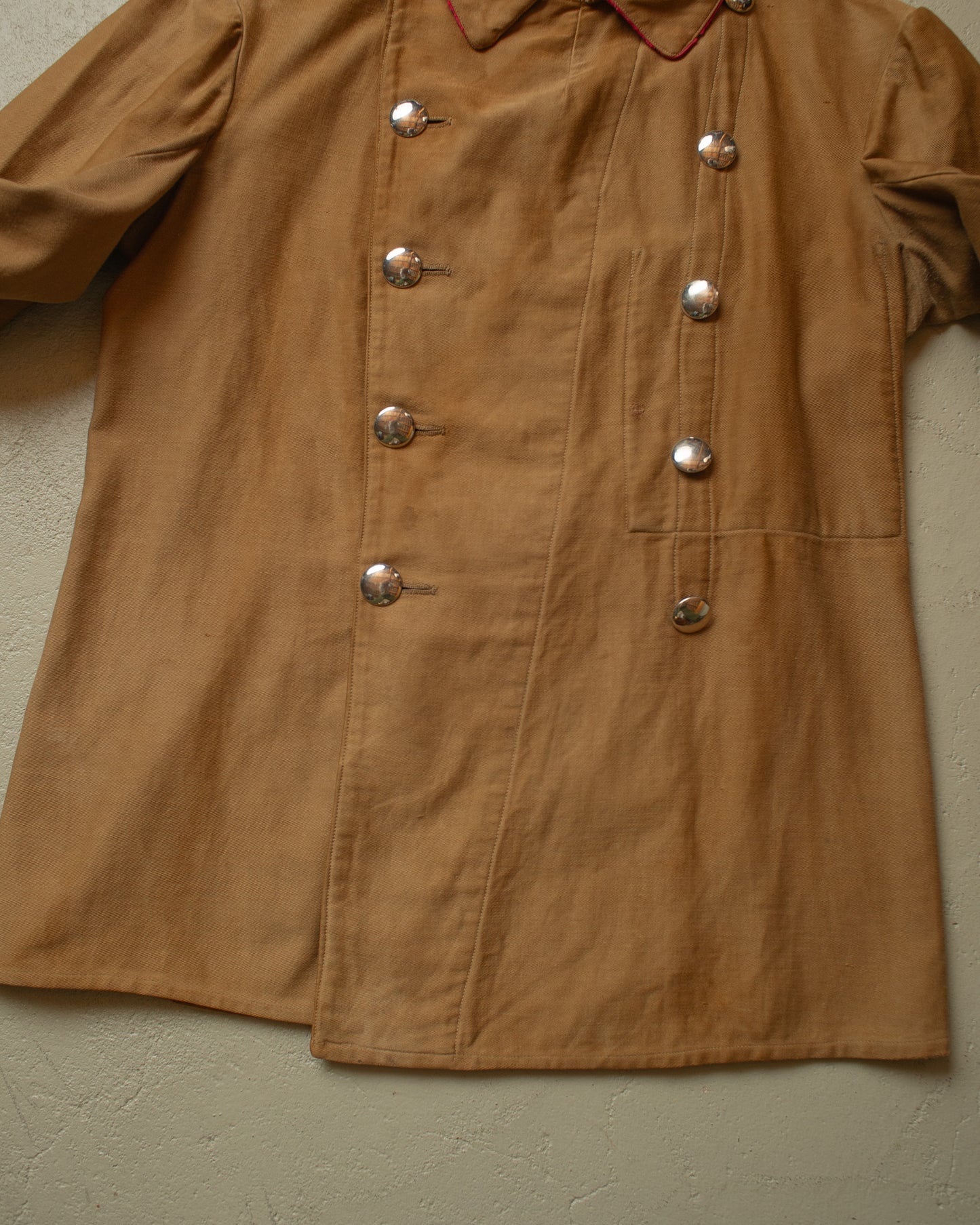 1920s German Volunteer Firefighter Moleskin Jacket brown - S/M