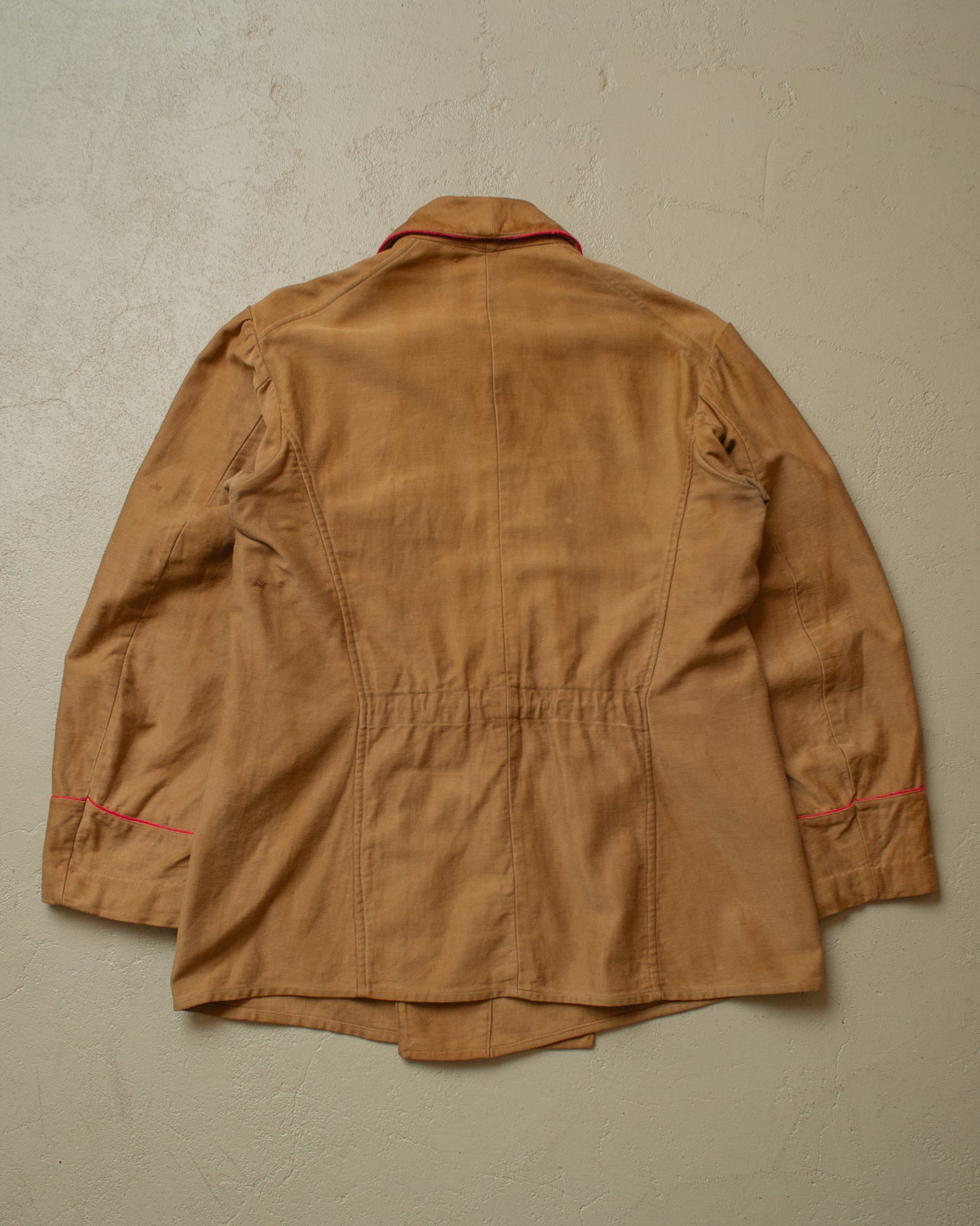1920s German Volunteer Firefighter Moleskin Jacket brown - S/M