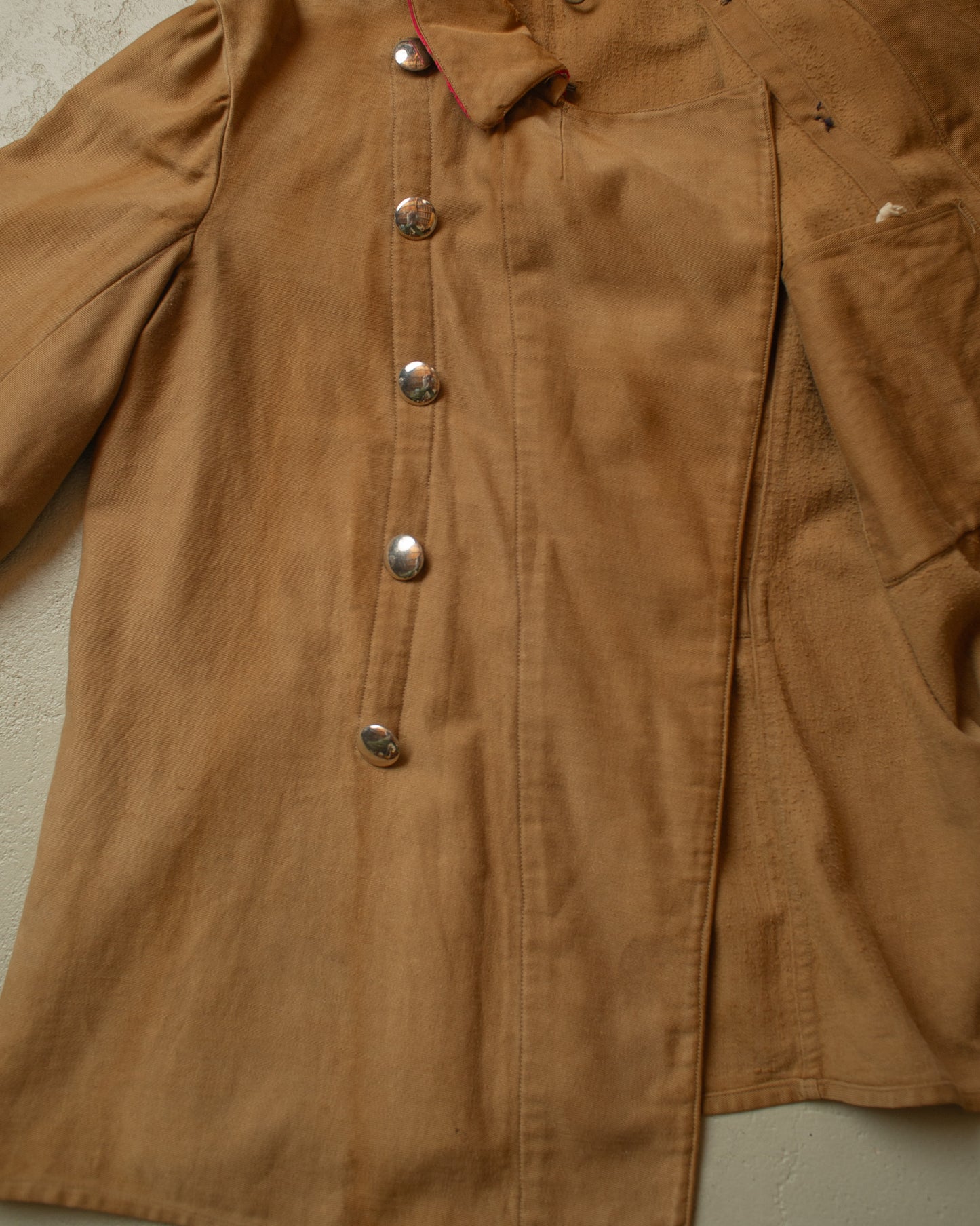 1920s German Volunteer Firefighter Moleskin Jacket brown - S/M