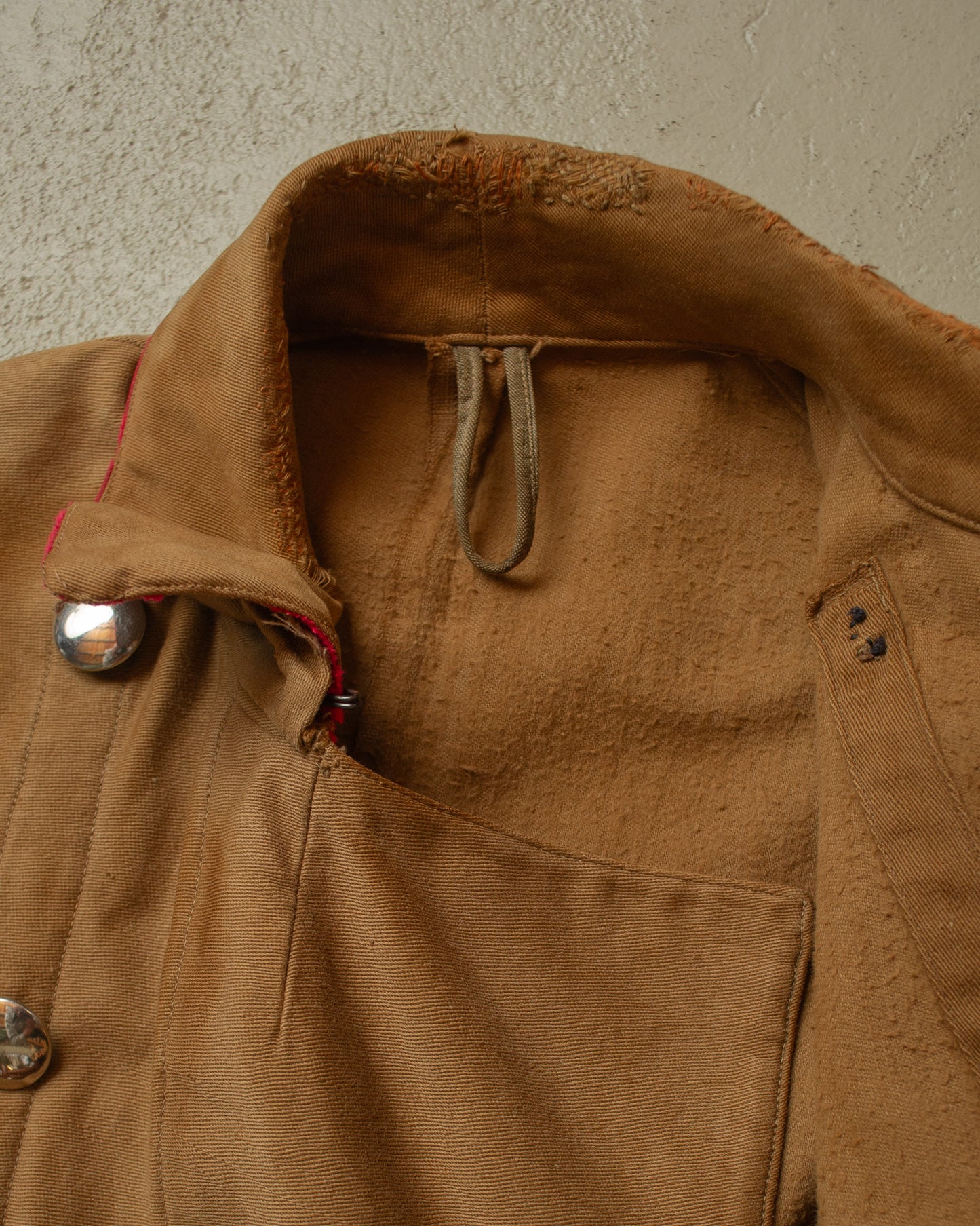 1920s German Volunteer Firefighter Moleskin Jacket brown - S/M