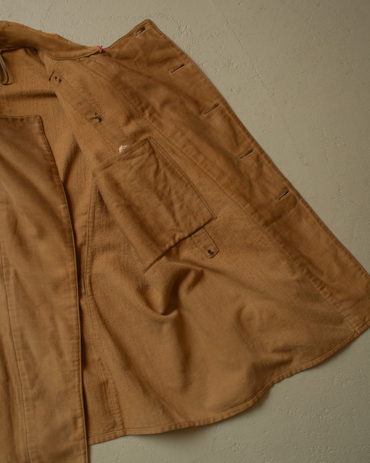 1920s German Volunteer Firefighter Moleskin Jacket brown - S/M
