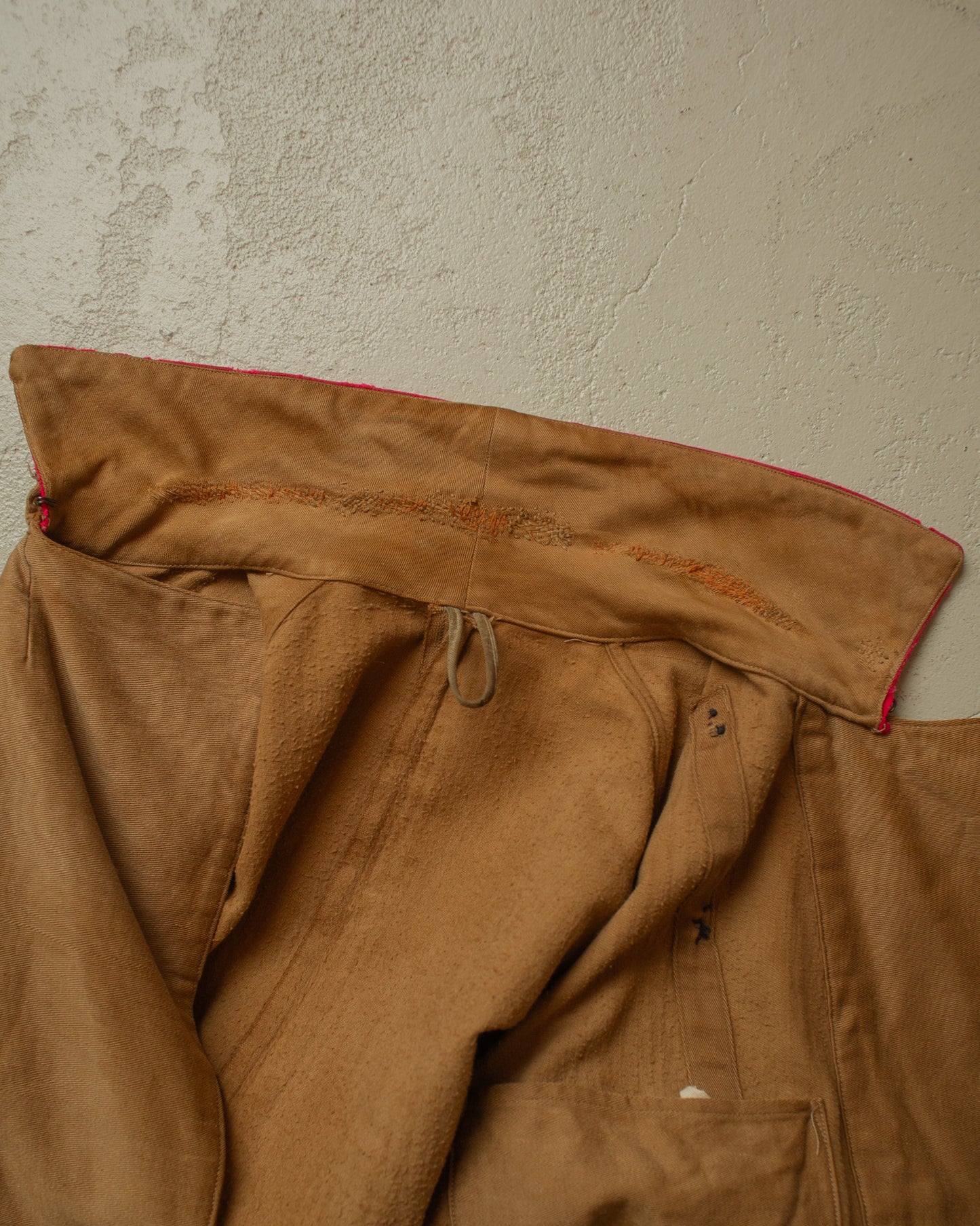 1920s German Volunteer Firefighter Moleskin Jacket brown - S/M