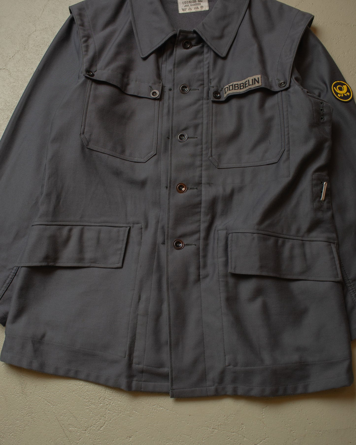 1982 German Federal Post Moleskin Work Set grey - L