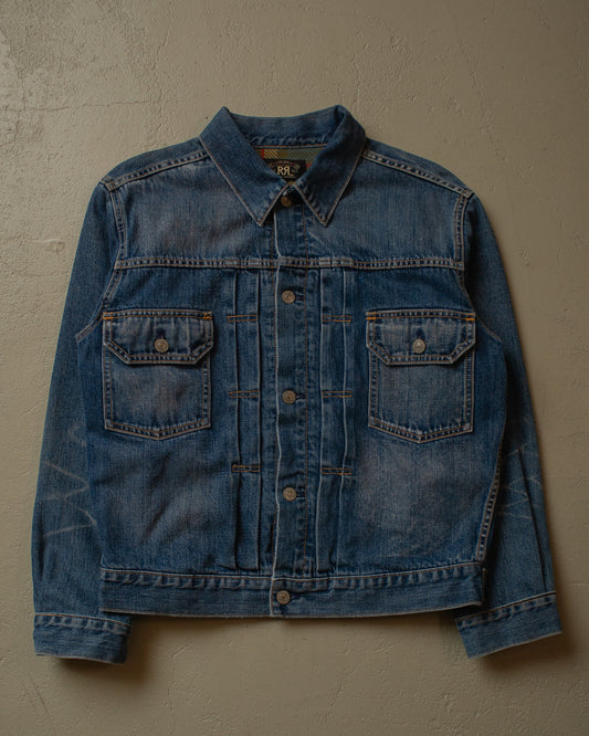 90s Double RL Type 2 lined Denim Jacket blue - M