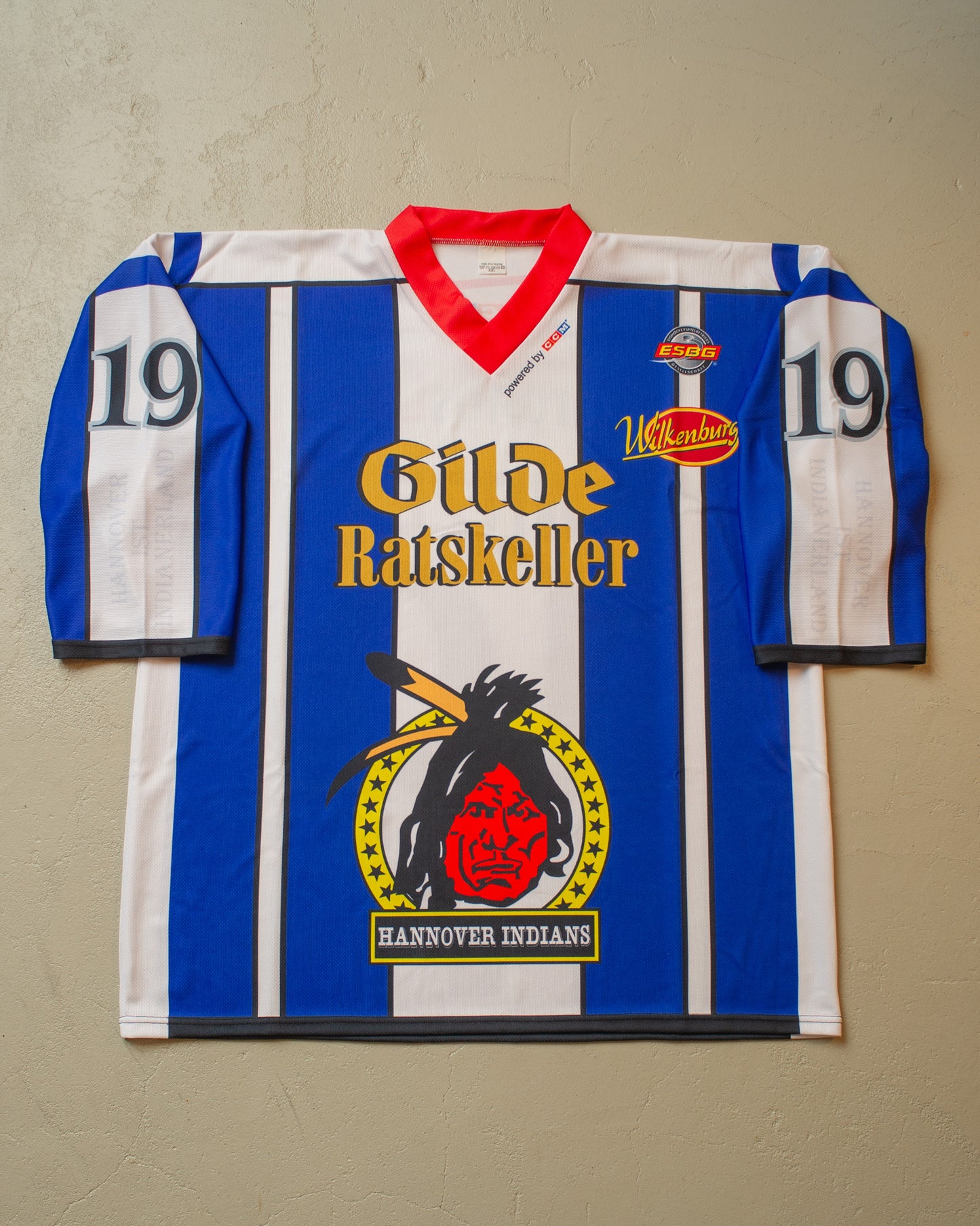2004 unworn Hannover Indians "Switzer" 19 Icehockey Jersey - XXL