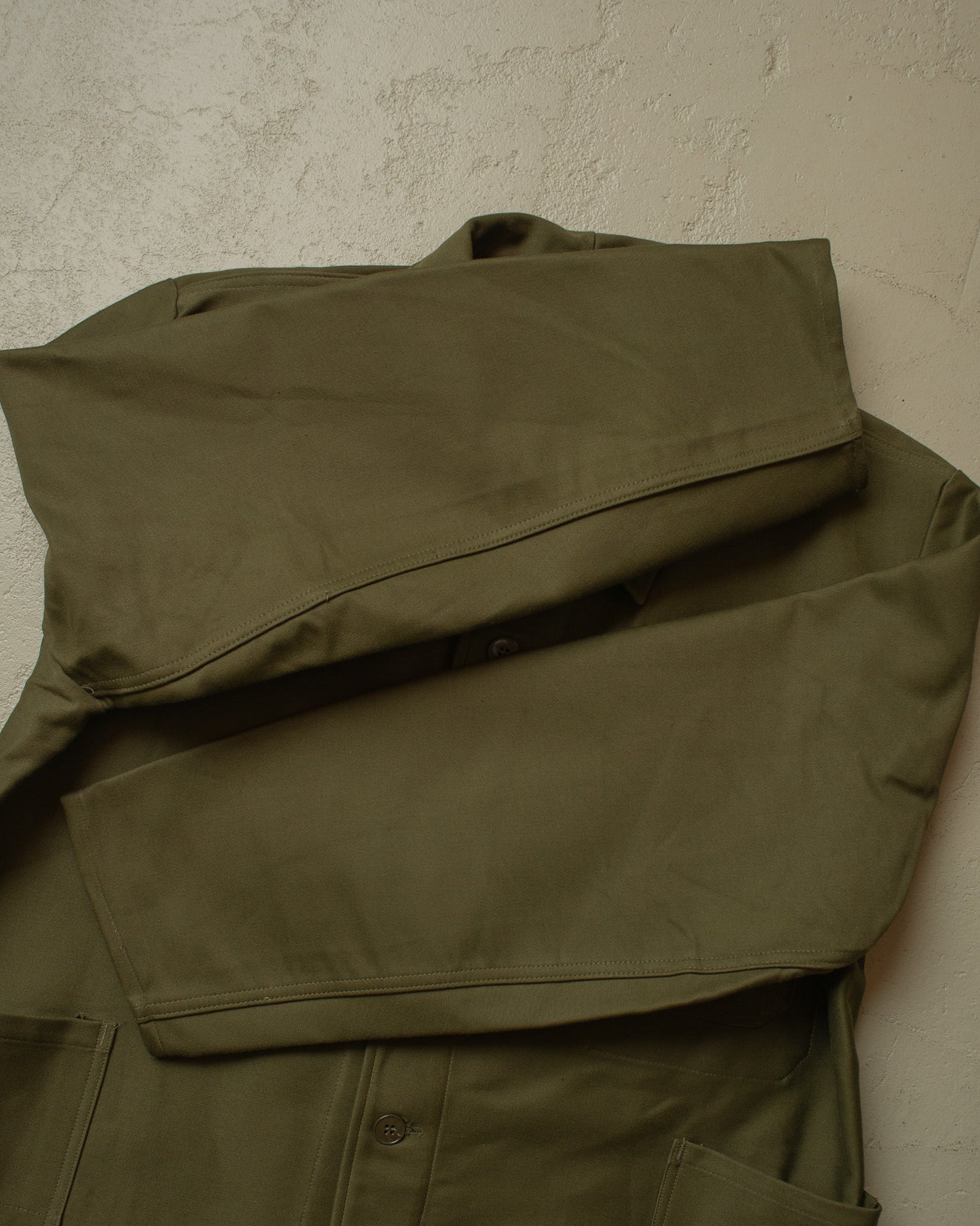 1950s/60s Deadstock German Moleskin Workwear Set green - XXL