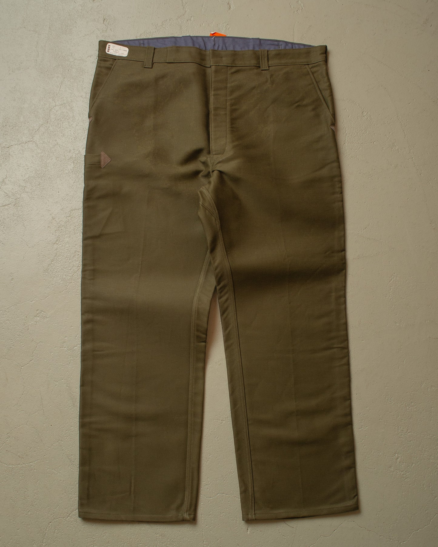 1950s/60s Deadstock German Moleskin Workwear Set green - XXL