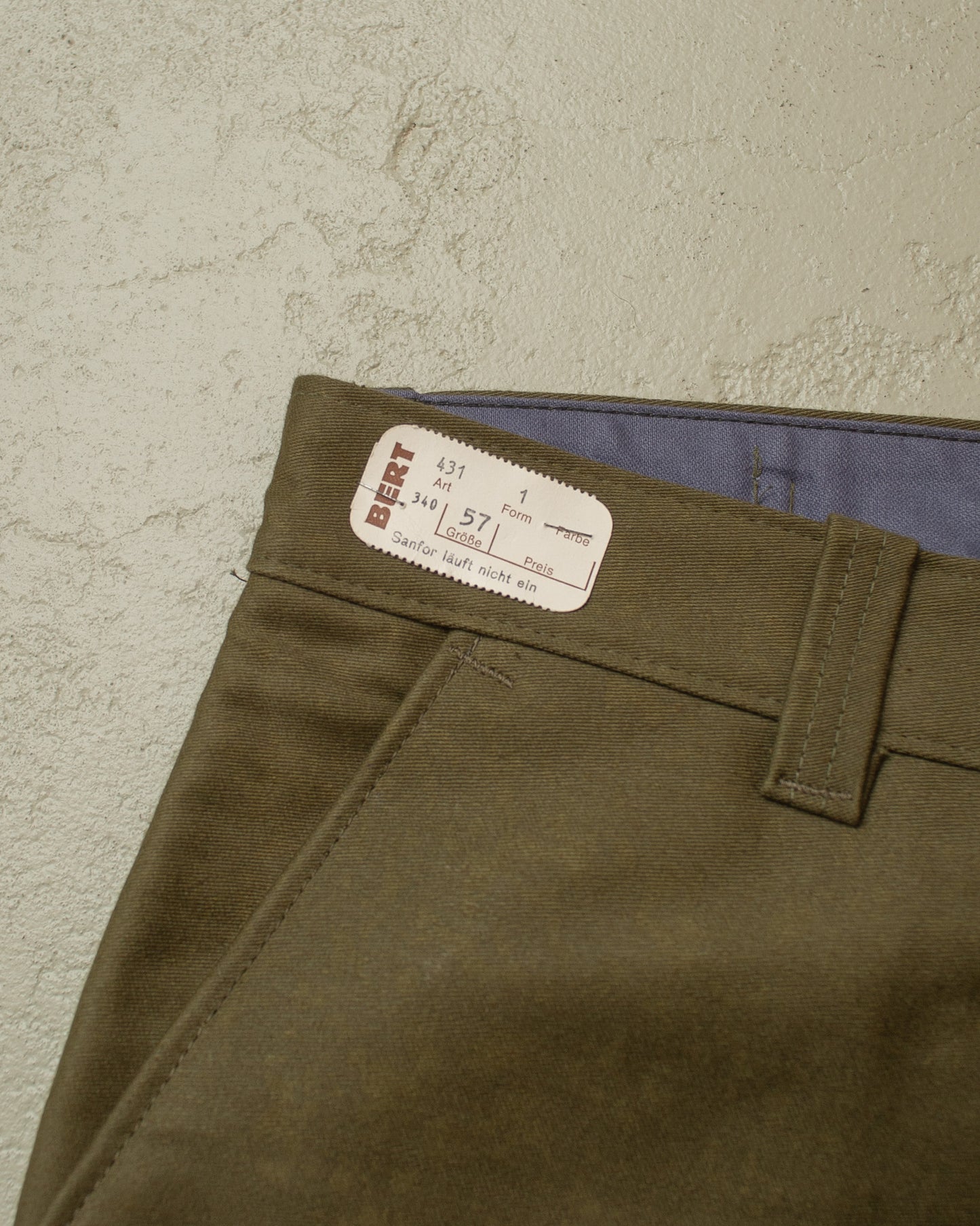 1950s/60s Deadstock German Moleskin Workwear Set green - XXL