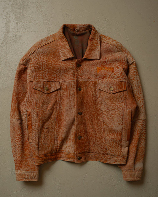 90s Bootleg Harley-Davidson Lamb Leather Jacket brown - L