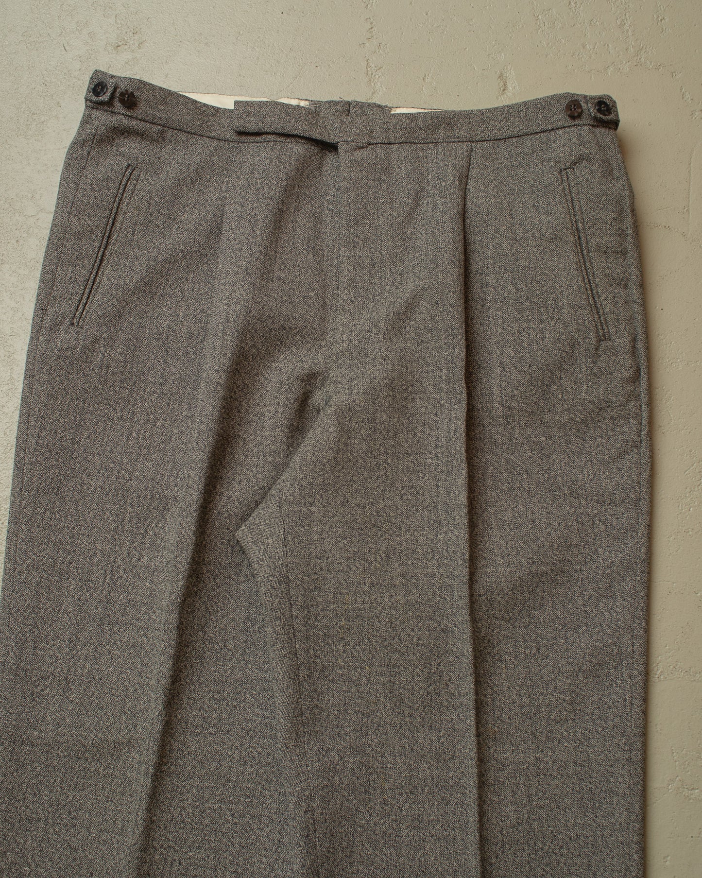 1960s German Wool Suit Pants grey - W35 L29