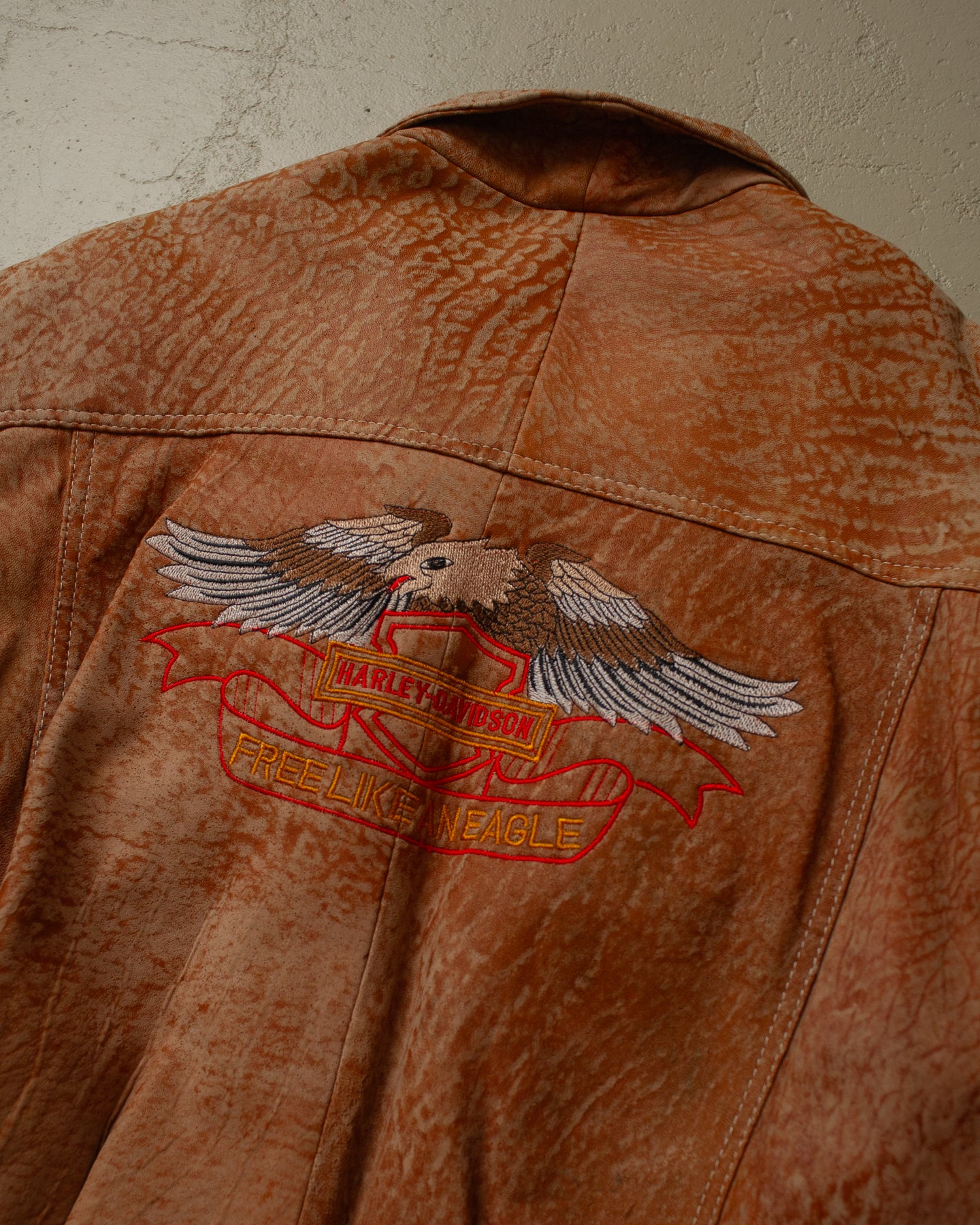 90s Bootleg Harley-Davidson Lamb Leather Jacket brown - L