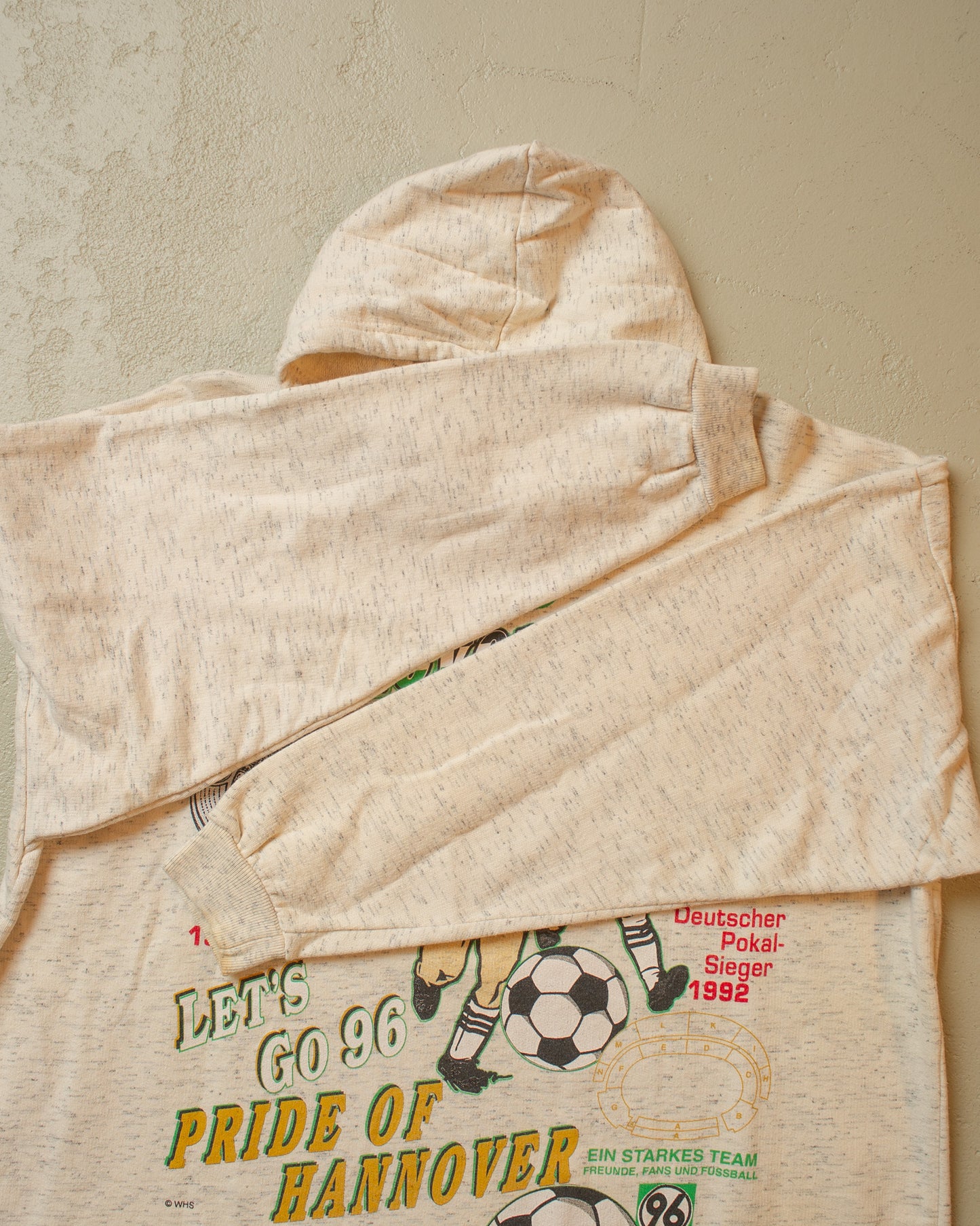 1996 "100 Jahre" Hannover 96 Hoodie creme/grey - L/XL