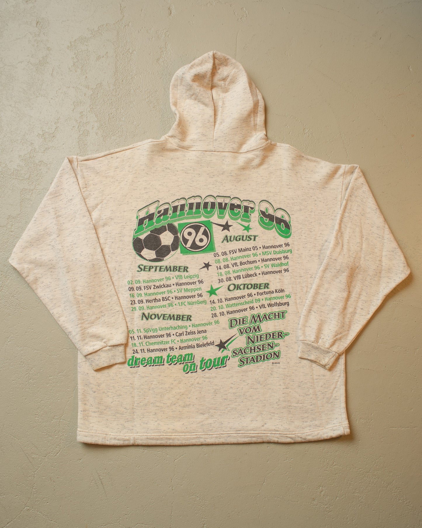 1996 "100 Jahre" Hannover 96 Hoodie creme/grey - L/XL