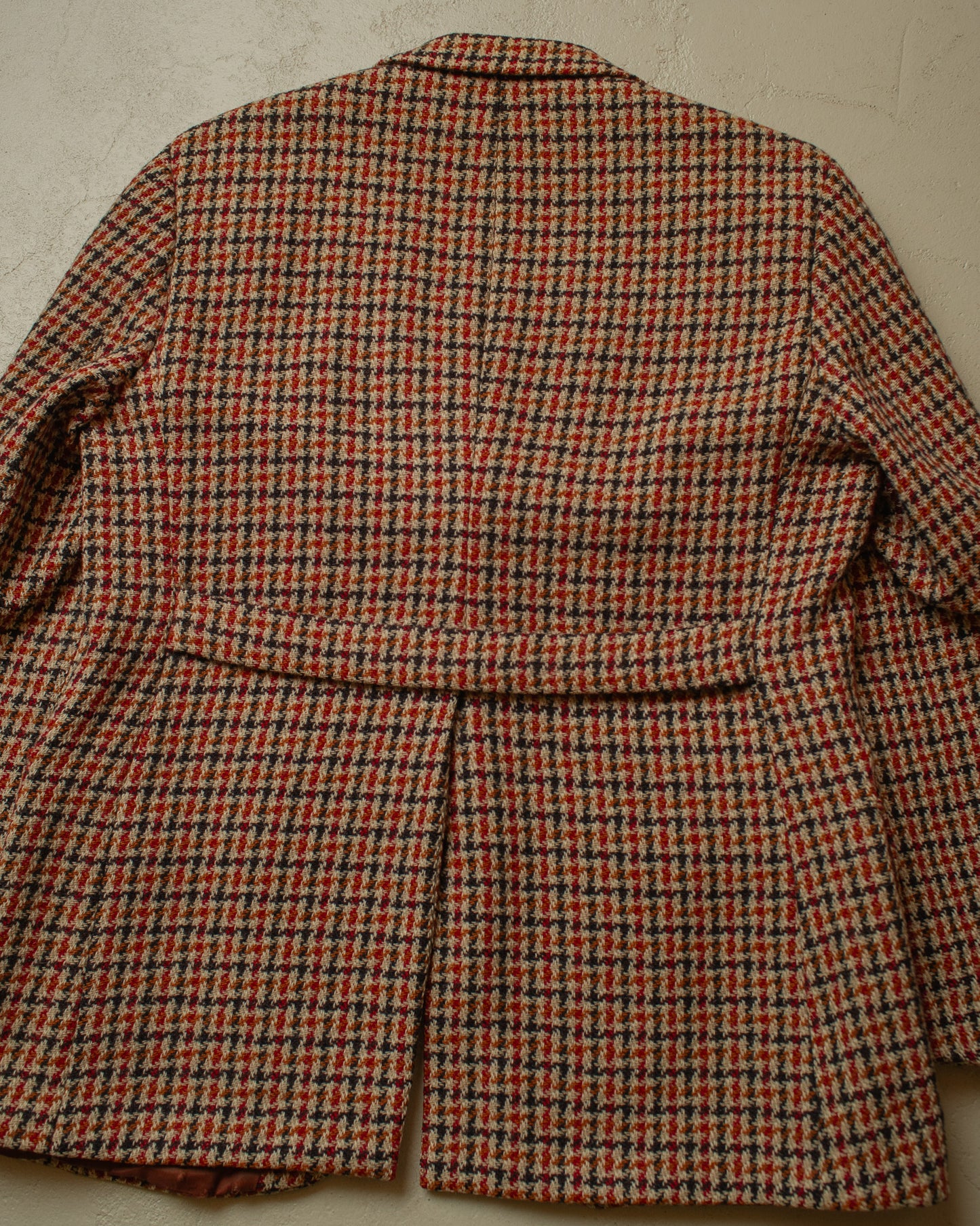 1960s Belted Tweed Sports Jacket beige/red - L