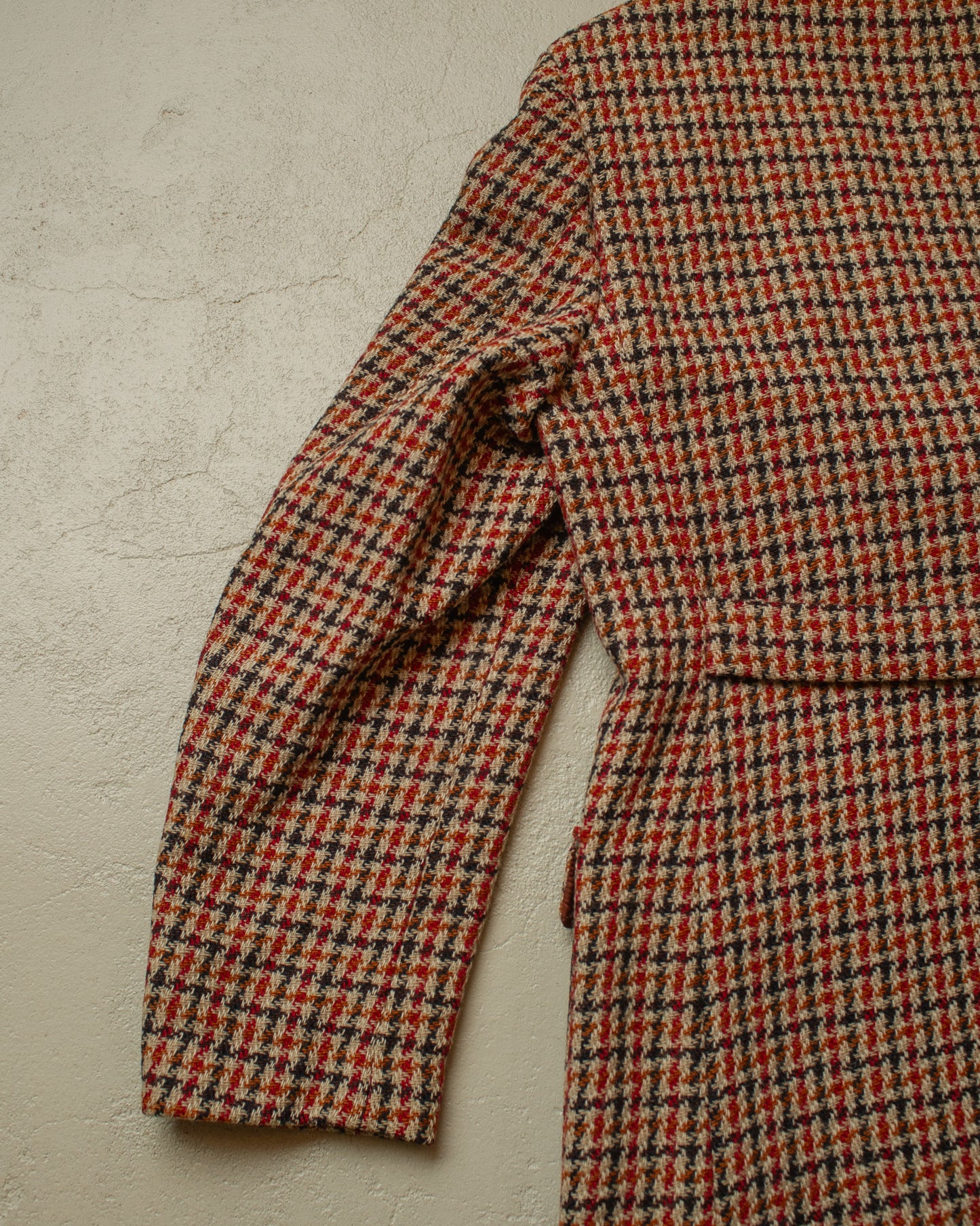 1960s Belted Tweed Sports Jacket beige/red - L