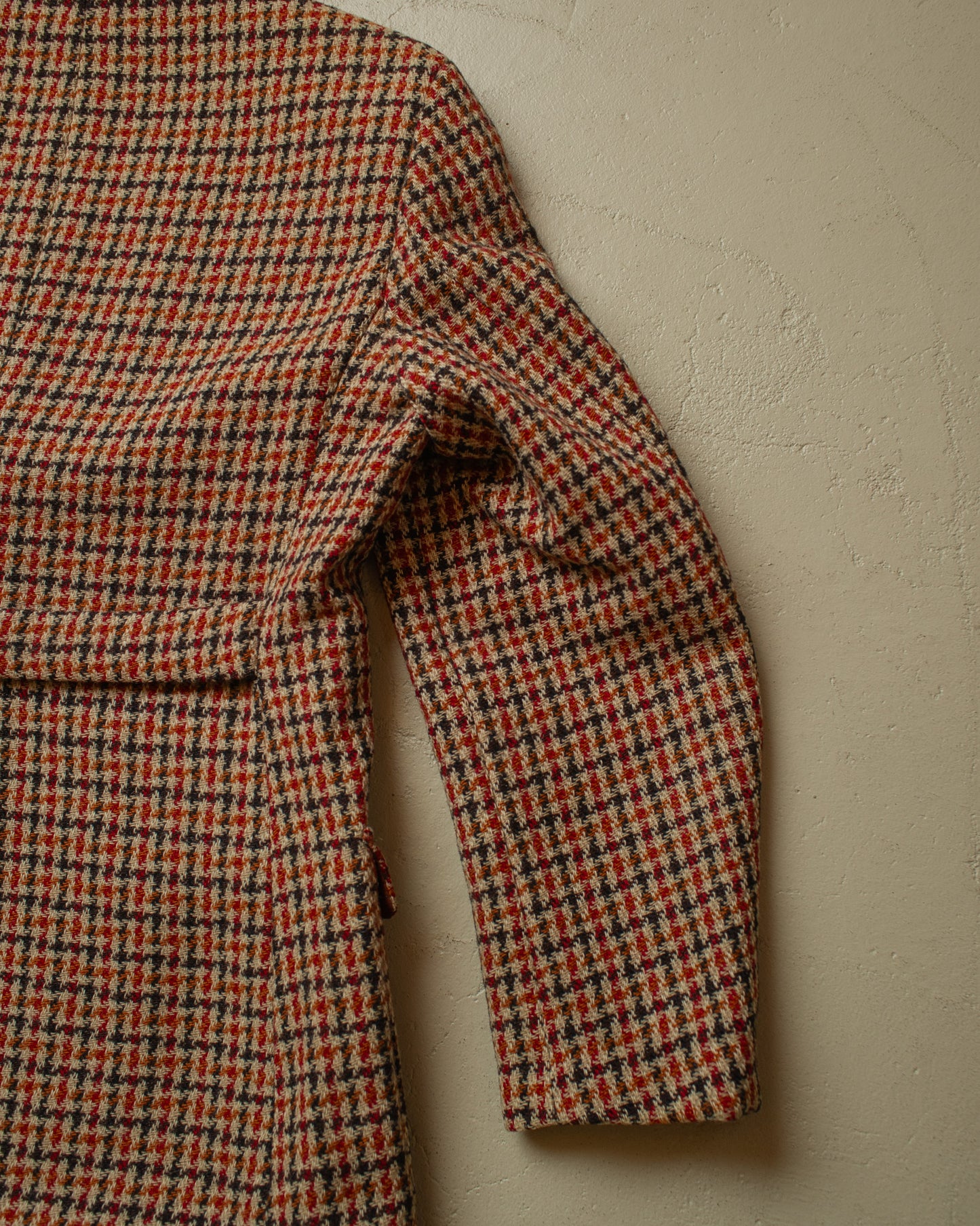 1960s Belted Tweed Sports Jacket beige/red - L