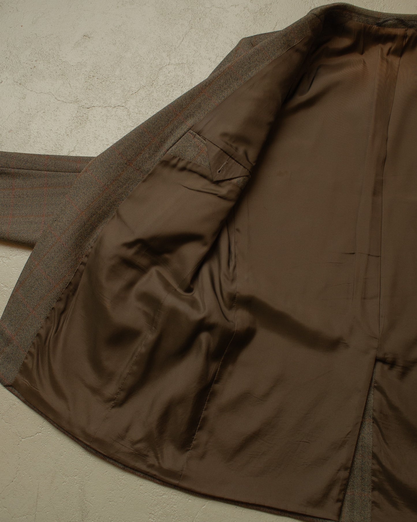 1970s/80s Herringbone Wool Suit grey - M/L