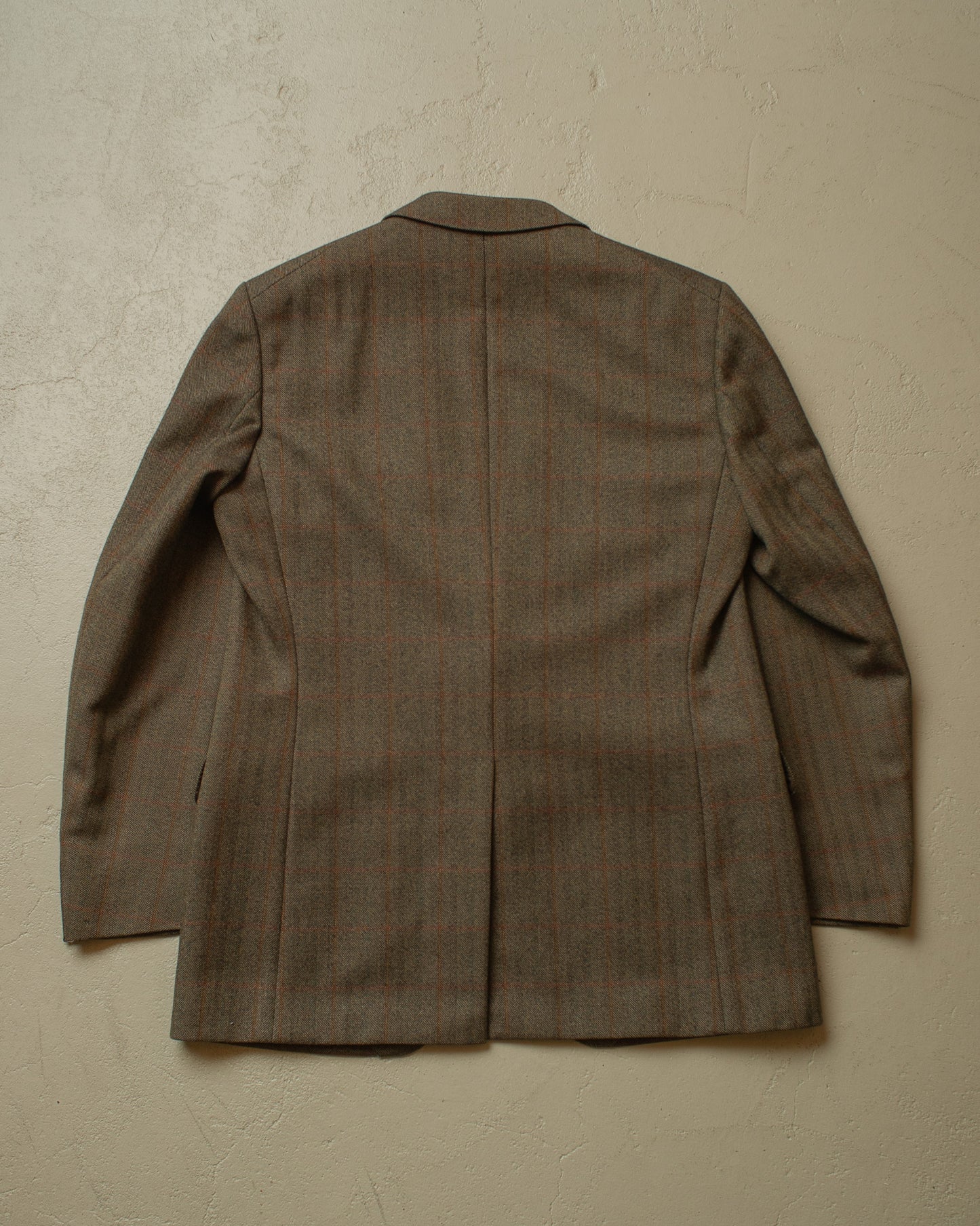 1970s/80s Herringbone Wool Suit grey - M/L