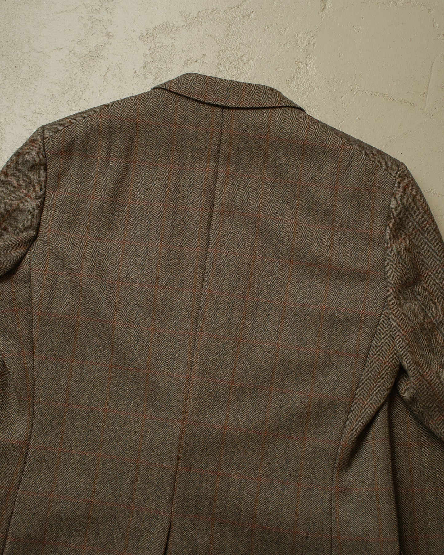 1970s/80s Herringbone Wool Suit grey - M/L