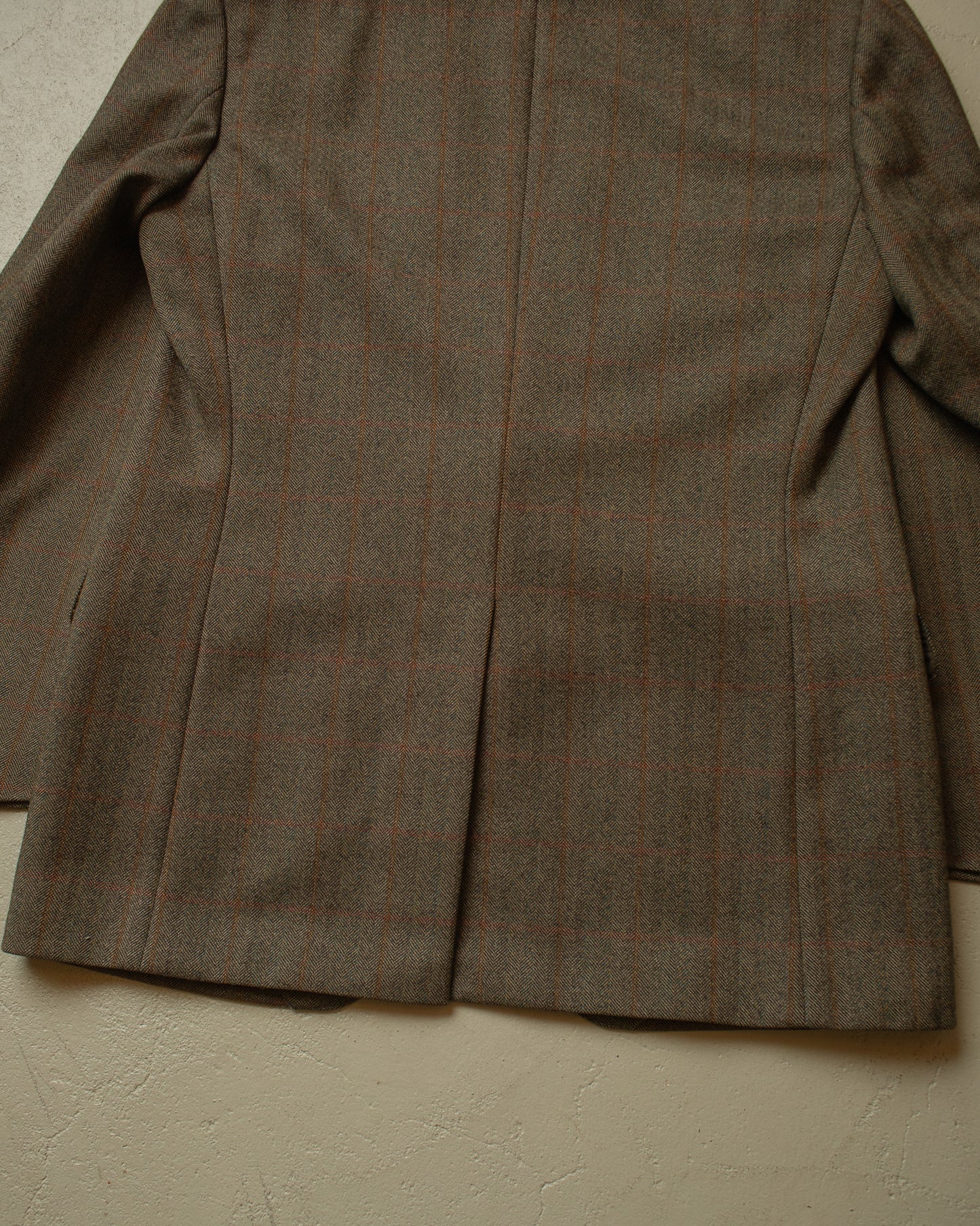 1970s/80s Herringbone Wool Suit grey - M/L