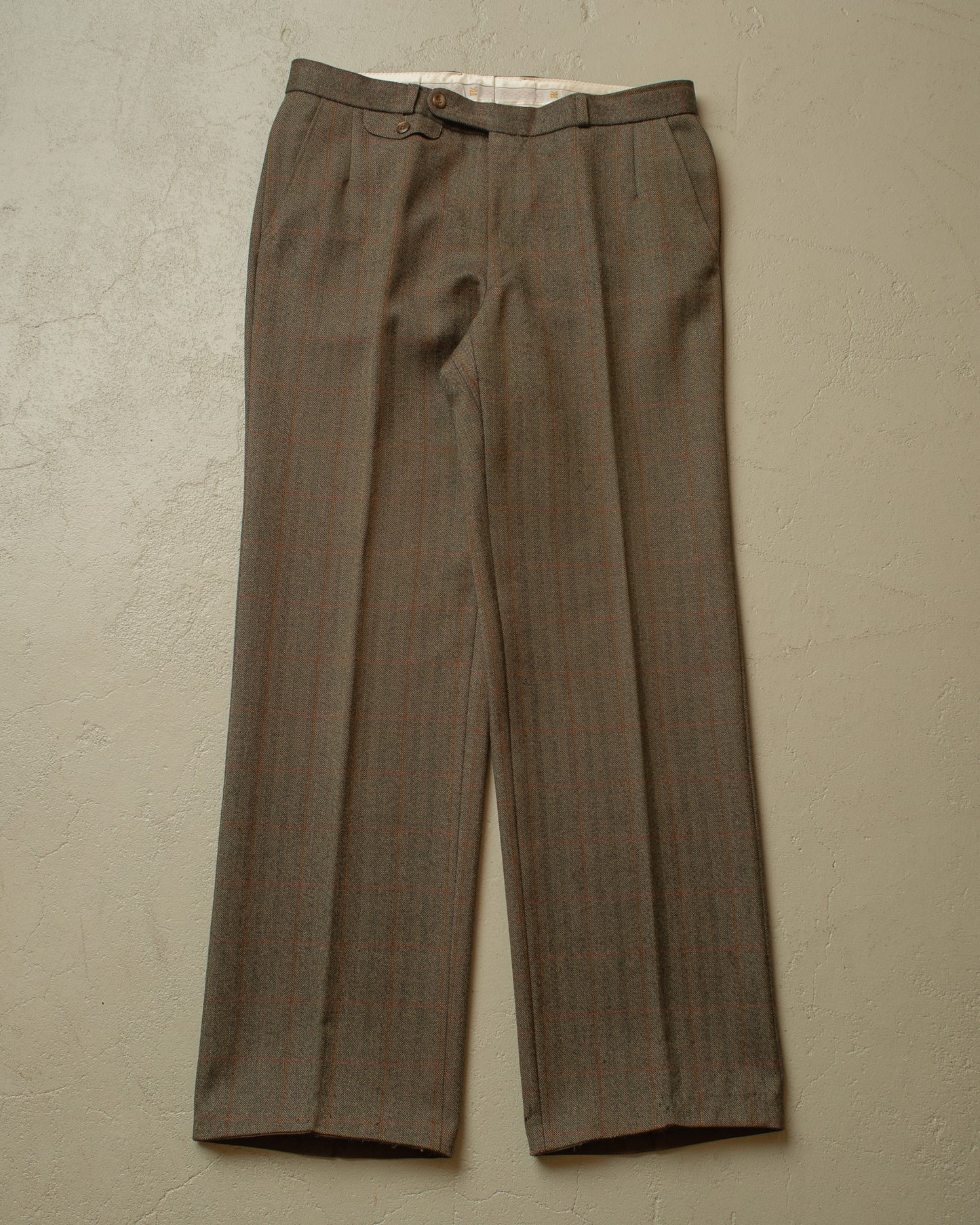 1970s/80s Herringbone Wool Suit grey - M/L