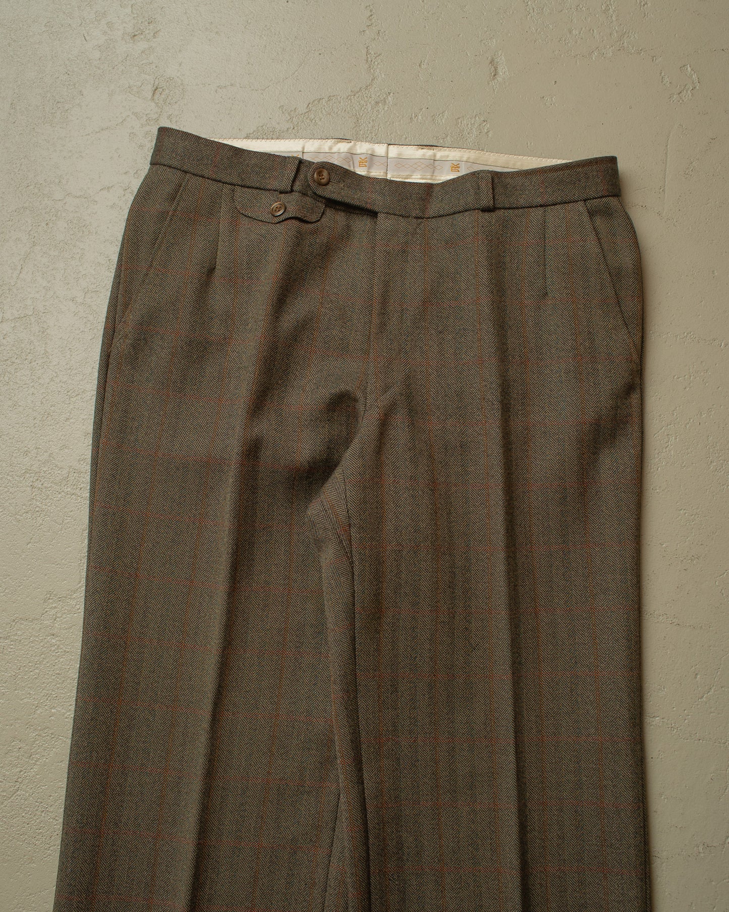 1970s/80s Herringbone Wool Suit grey - M/L