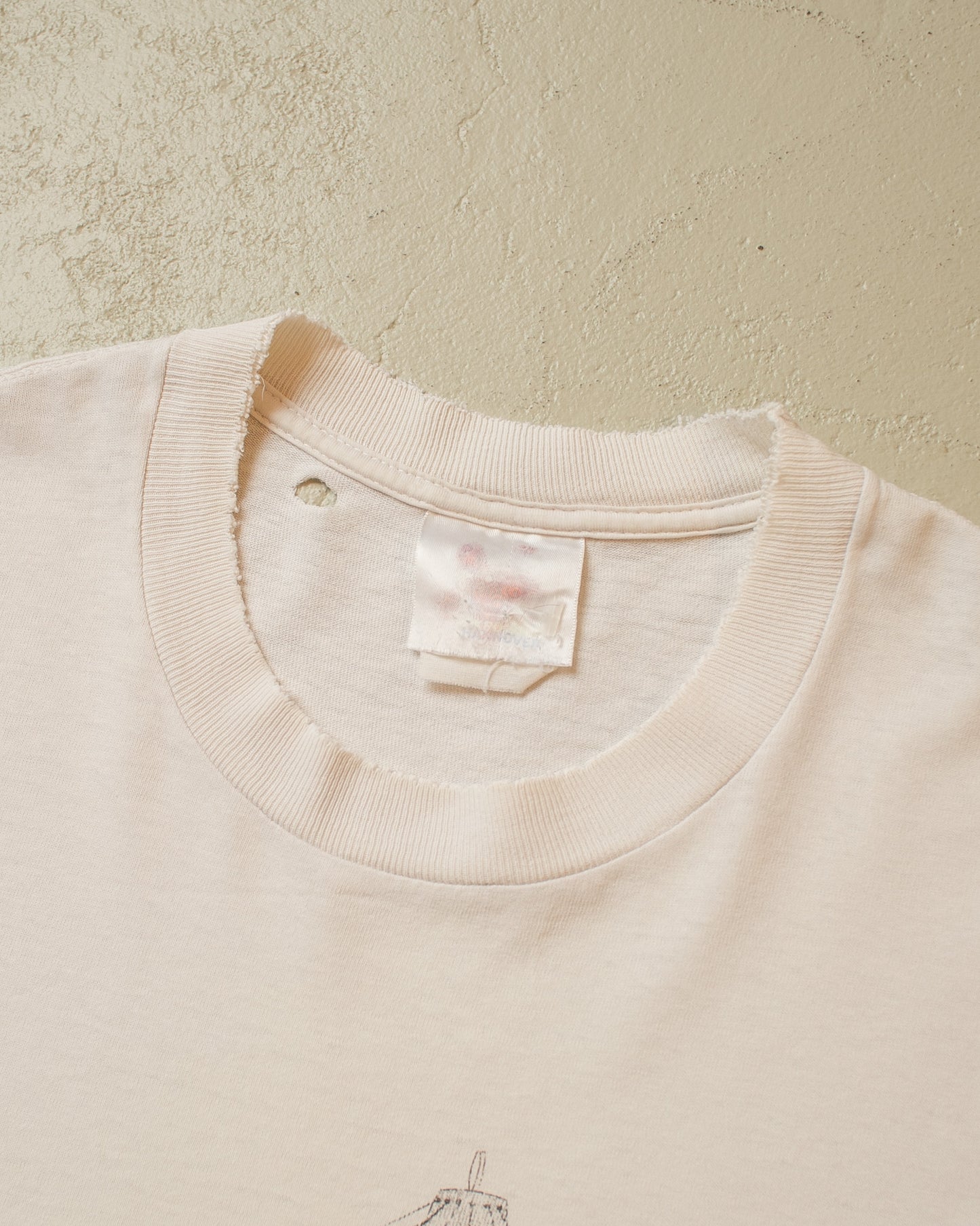 Expo 2000 Hannover "Skyline" distressed T-shirt white - XL/XXL