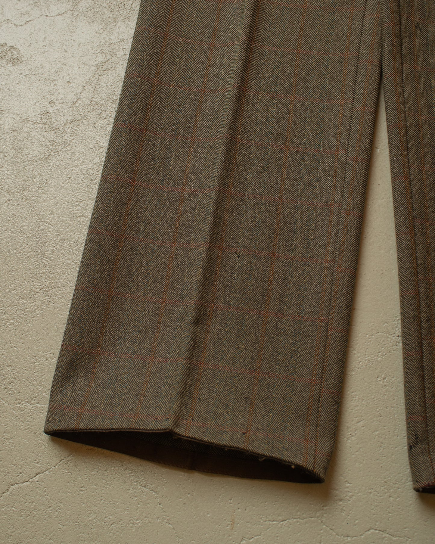 1970s/80s Herringbone Wool Suit grey - M/L