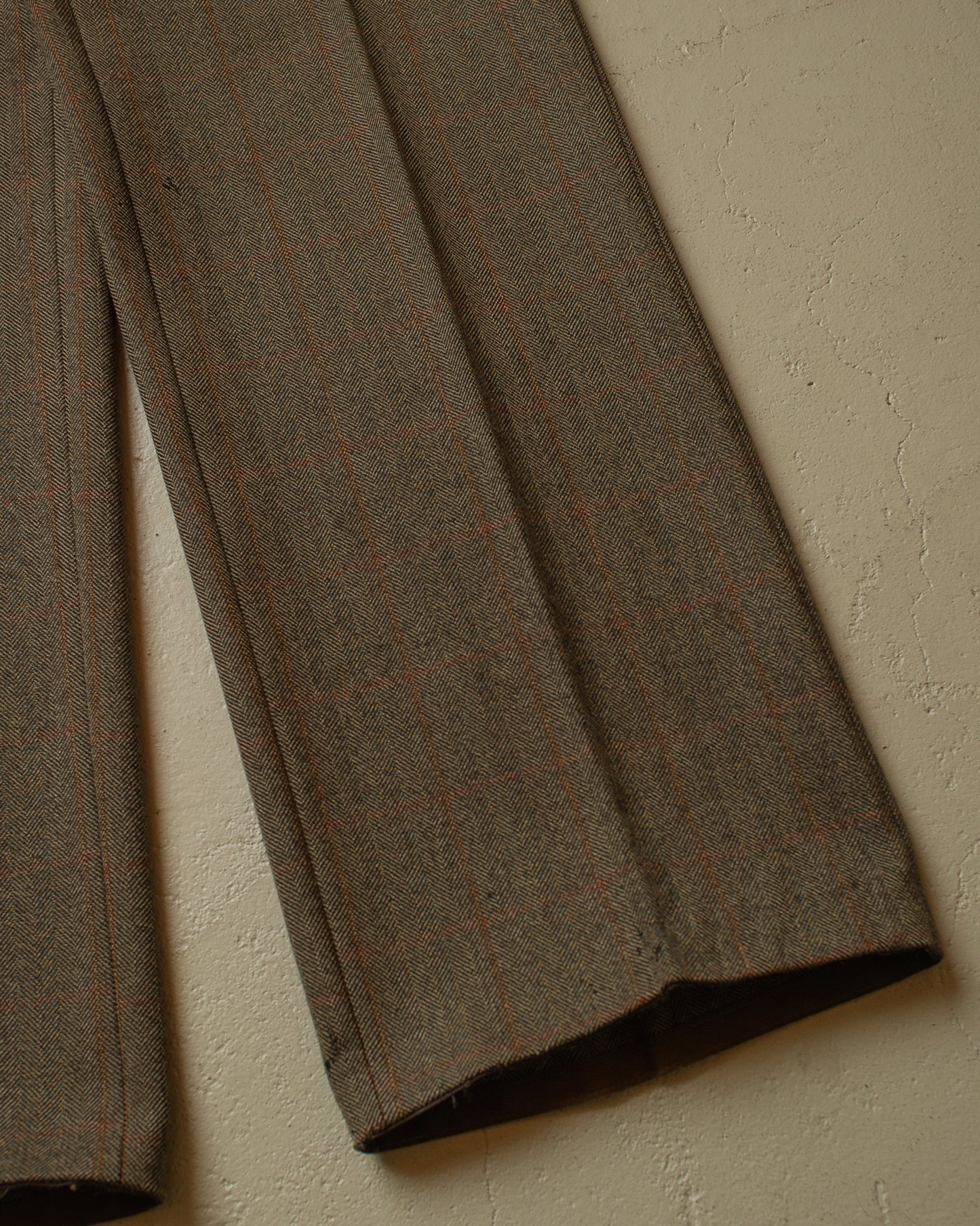 1970s/80s Herringbone Wool Suit grey - M/L