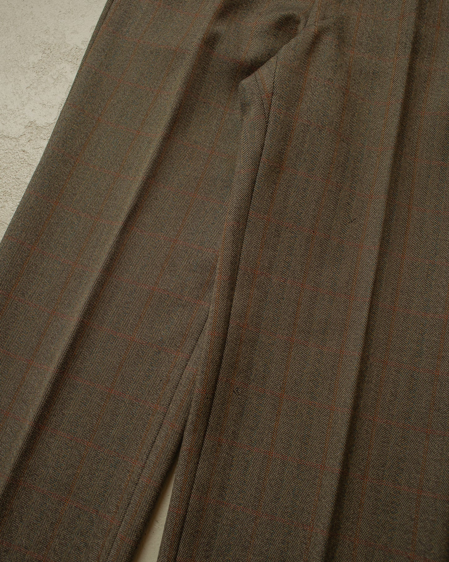 1970s/80s Herringbone Wool Suit grey - M/L