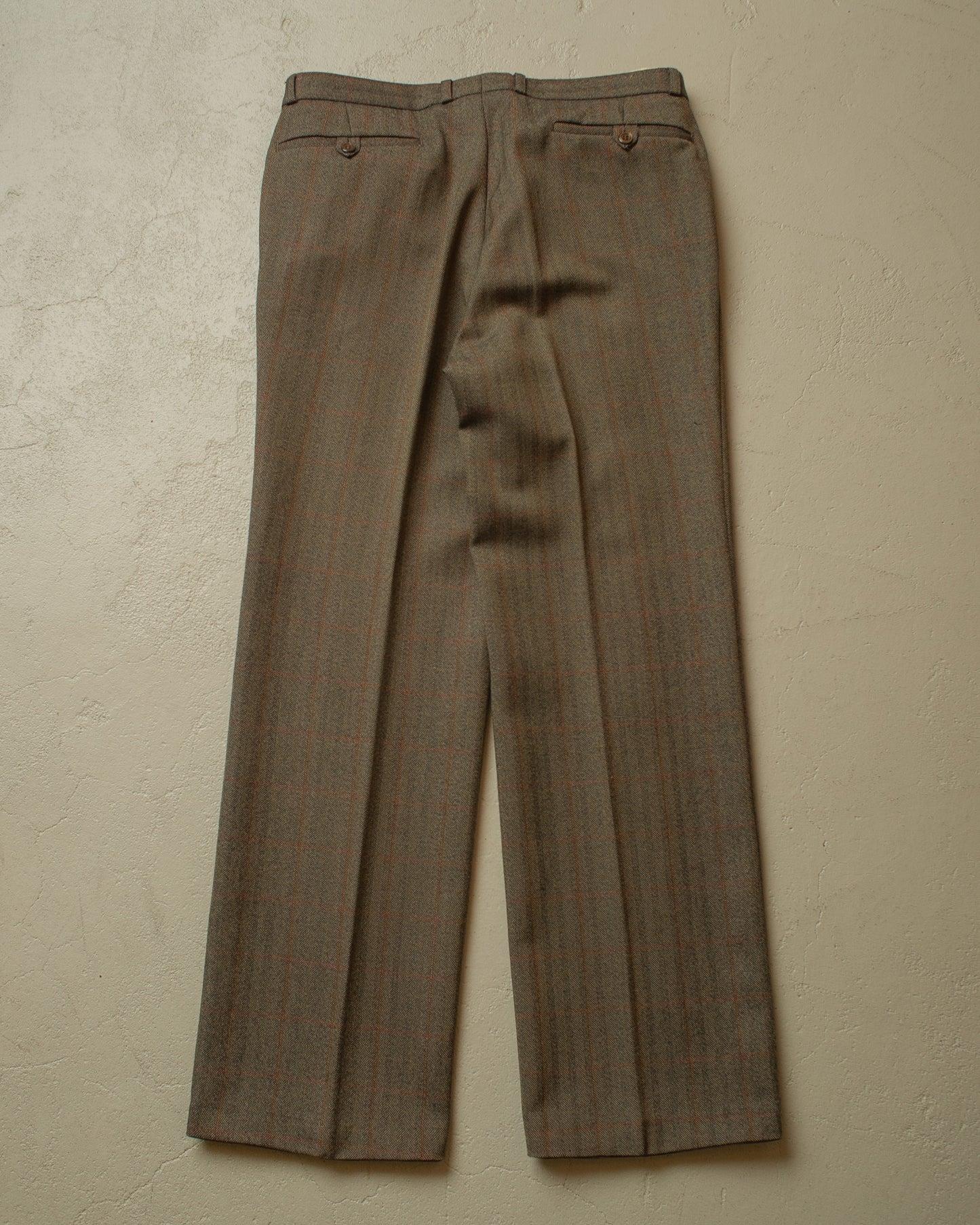 1970s/80s Herringbone Wool Suit grey - M/L