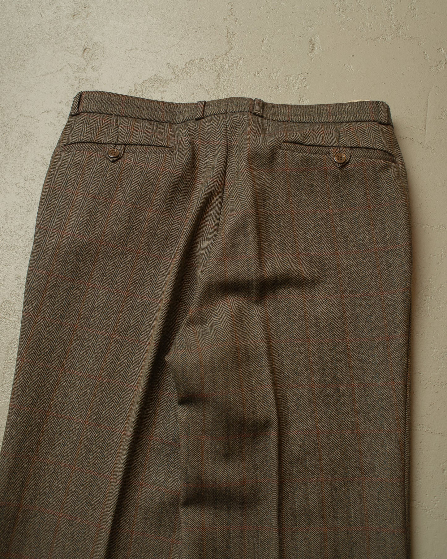 1970s/80s Herringbone Wool Suit grey - M/L